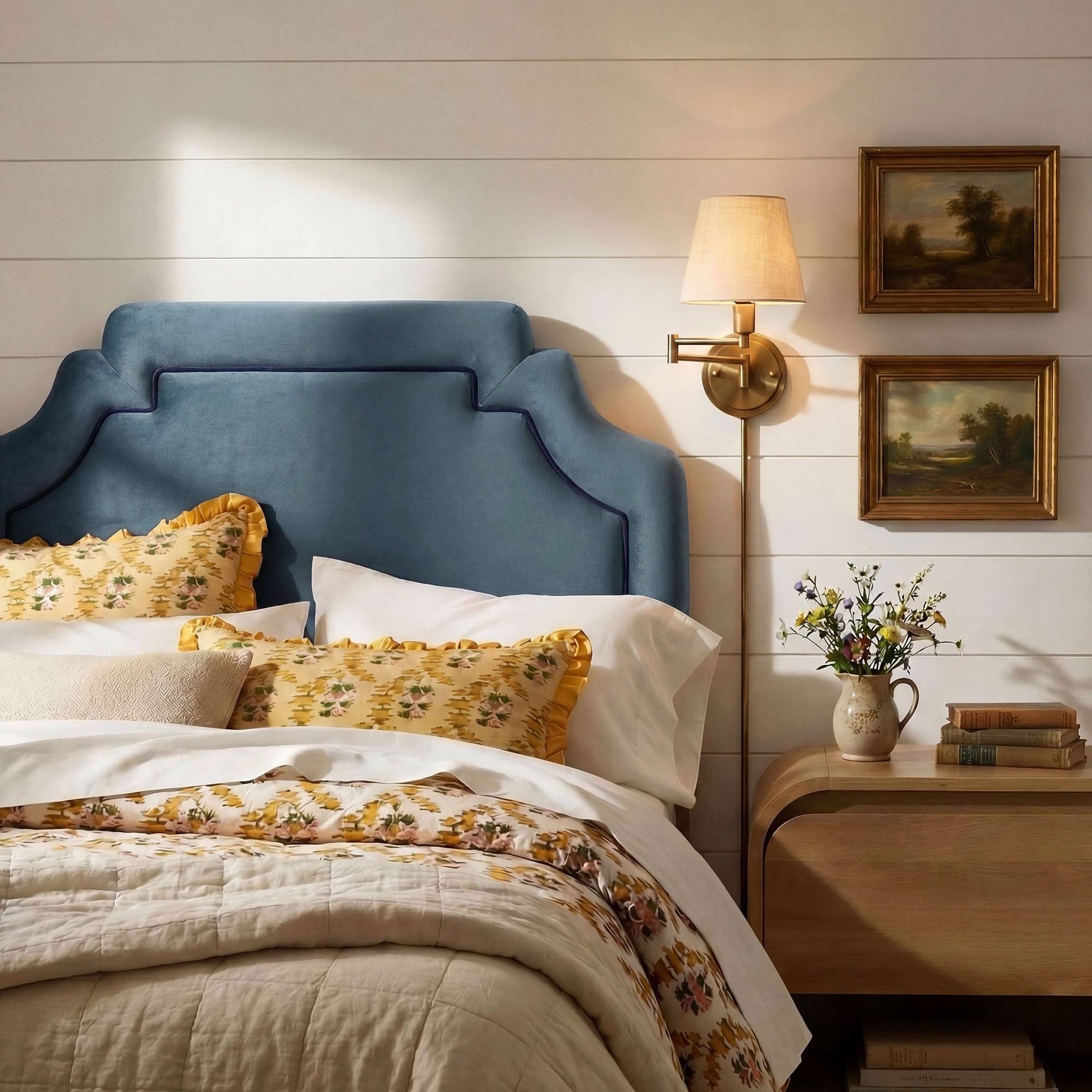 Modway MOD-7329 Magnolia Stain-Resistant Performance Velvet Twin Size Headboard
