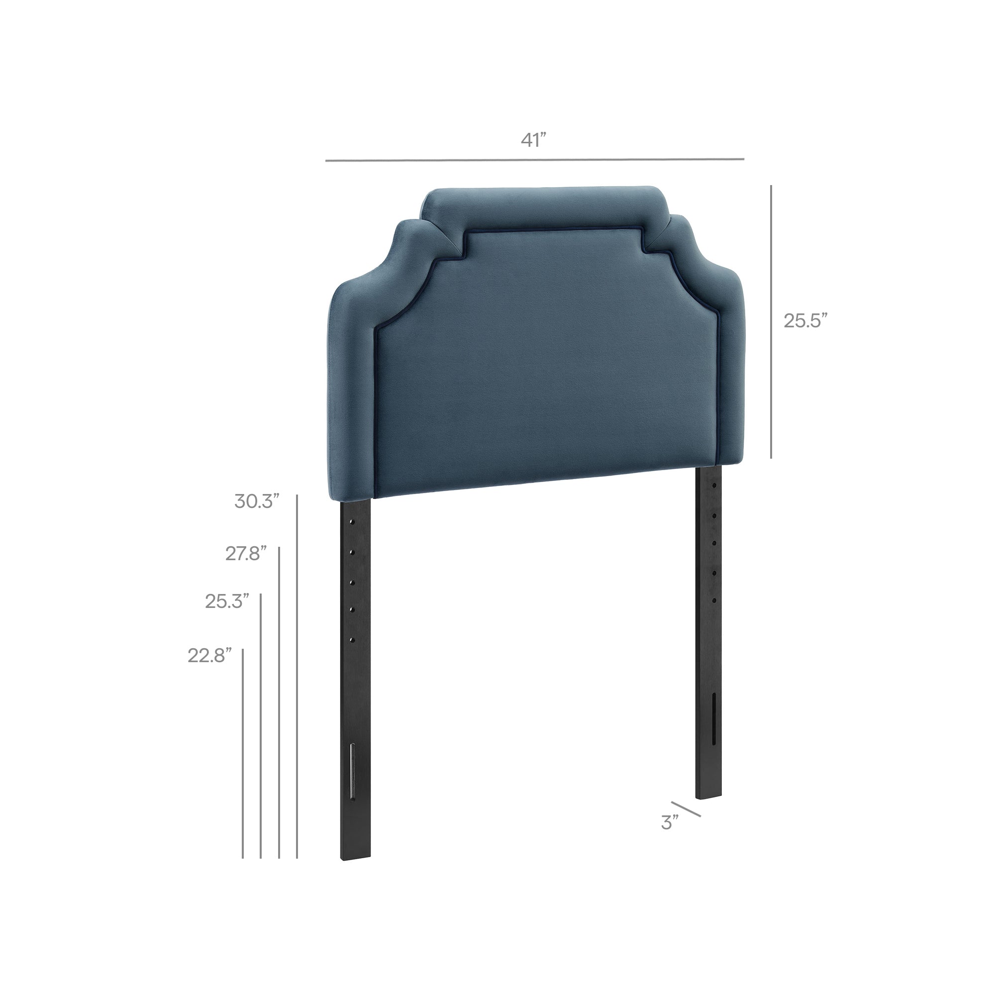Modway MOD-7329 Magnolia Stain-Resistant Performance Velvet Twin Size Headboard