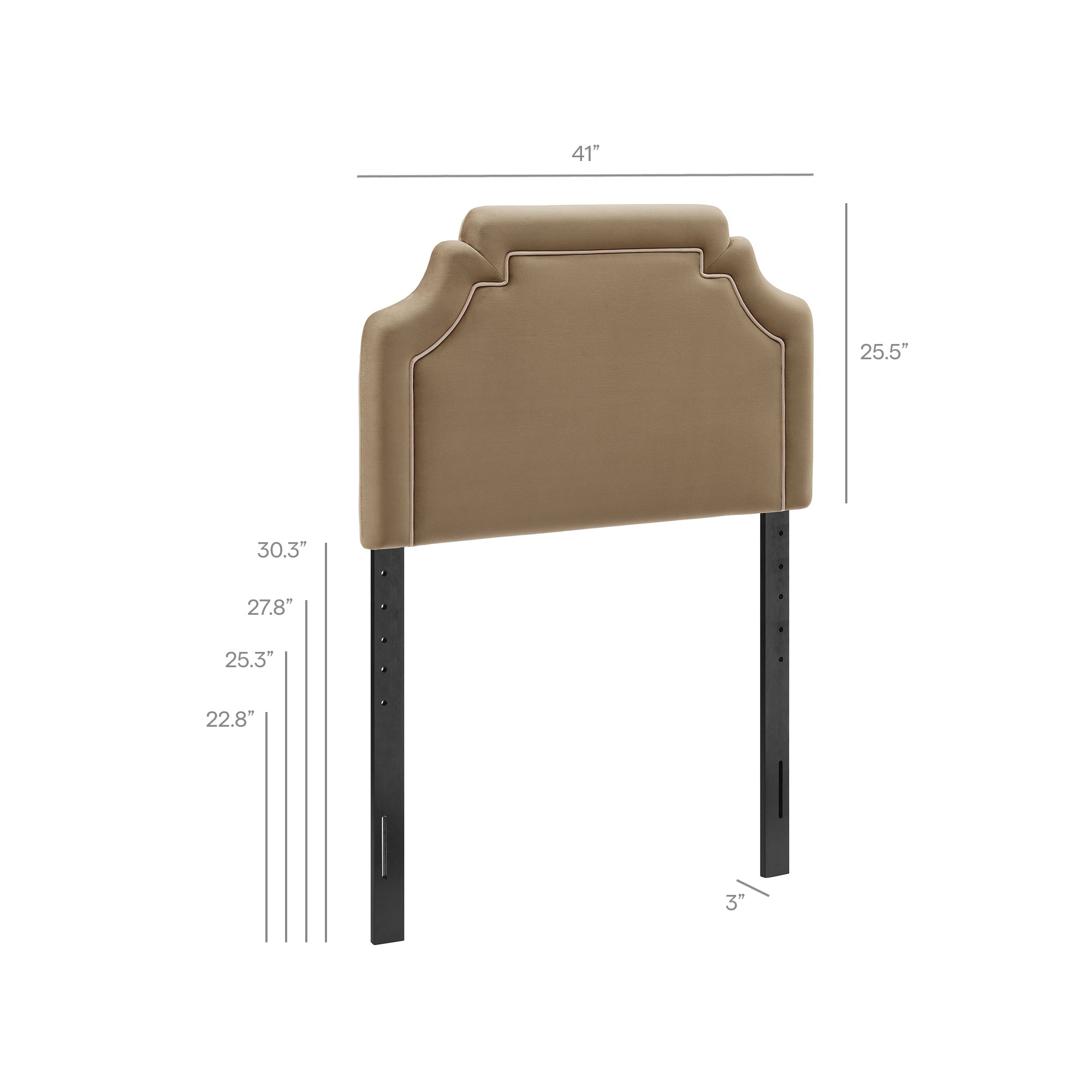Modway MOD-7329 Magnolia Stain-Resistant Performance Velvet Twin Size Headboard