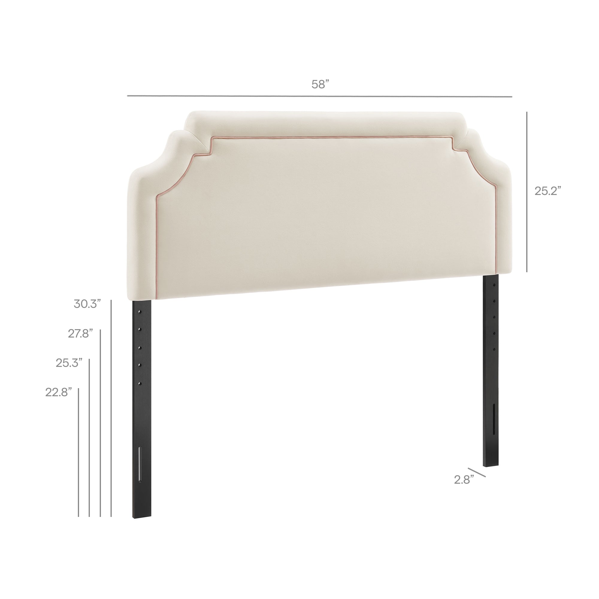 Modway MOD-7330 Magnolia Stain-Resistant Performance Velvet Full Size Headboard