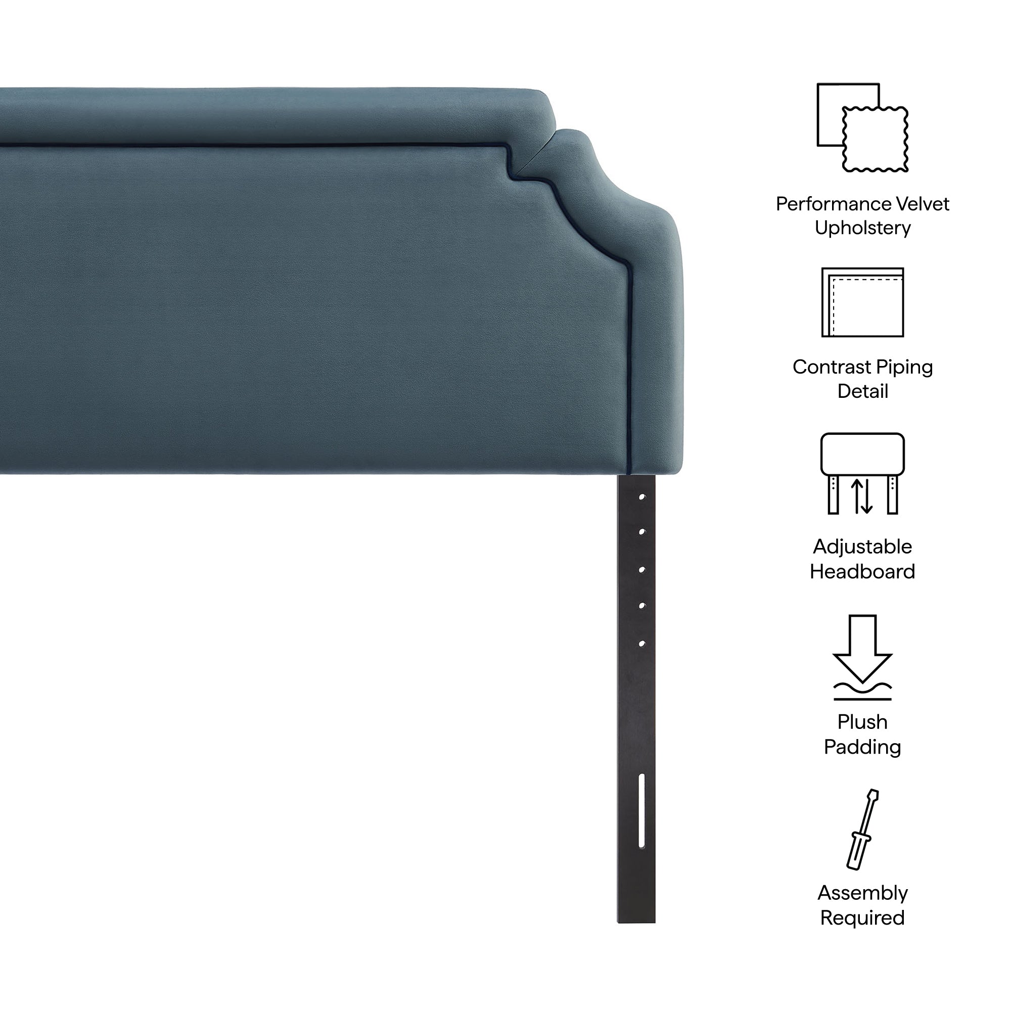 Modway MOD-7330 Magnolia Stain-Resistant Performance Velvet Full Size Headboard