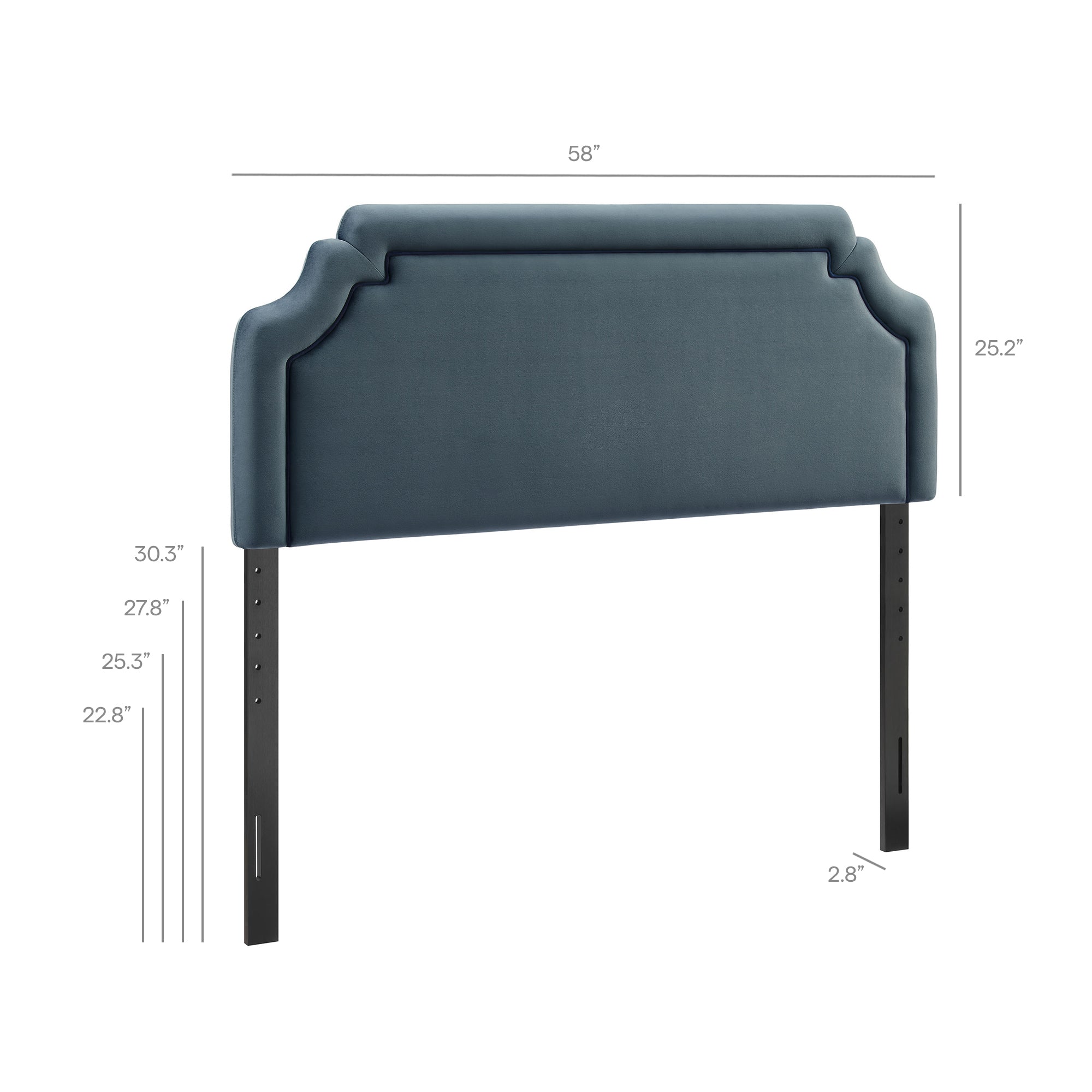 Modway MOD-7330 Magnolia Stain-Resistant Performance Velvet Full Size Headboard