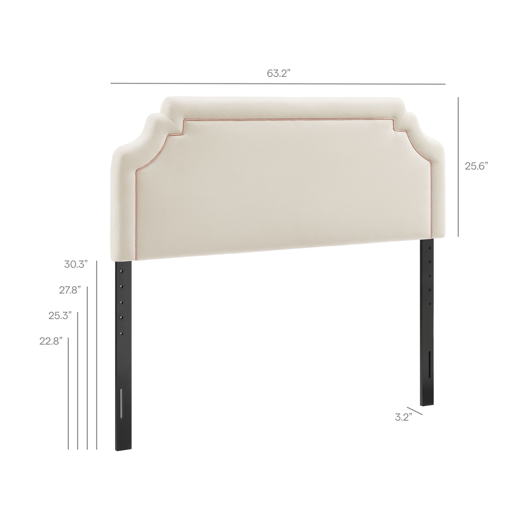 Modway MOD-7331 Magnolia Stain-Resistant Performance Velvet Queen Size Headboard