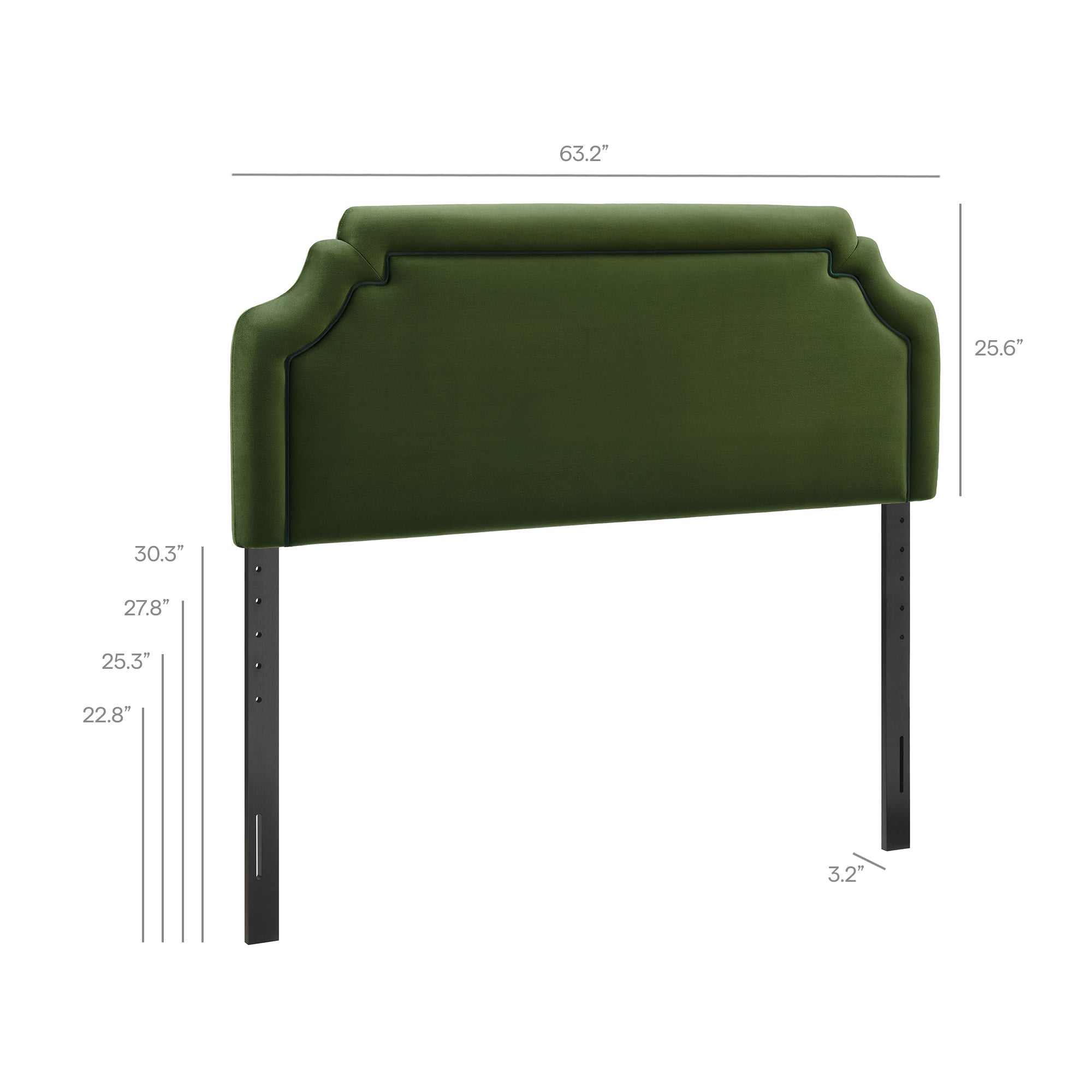 Modway MOD-7331 Magnolia Stain-Resistant Performance Velvet Queen Size Headboard