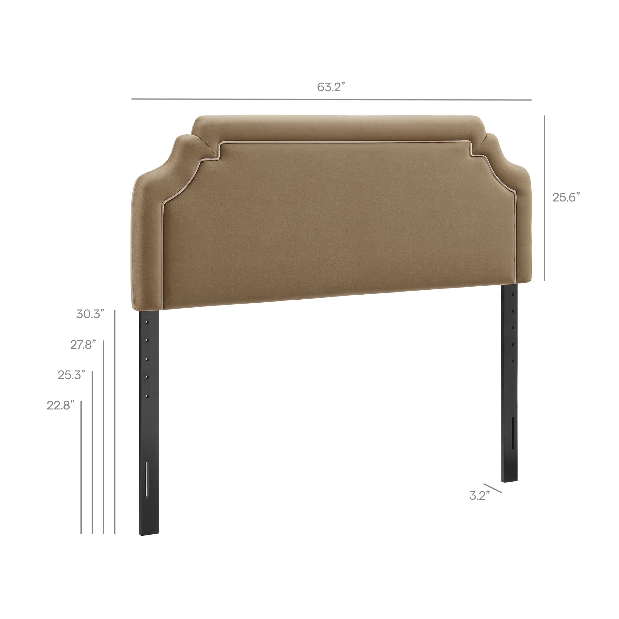 Modway MOD-7331 Magnolia Stain-Resistant Performance Velvet Queen Size Headboard