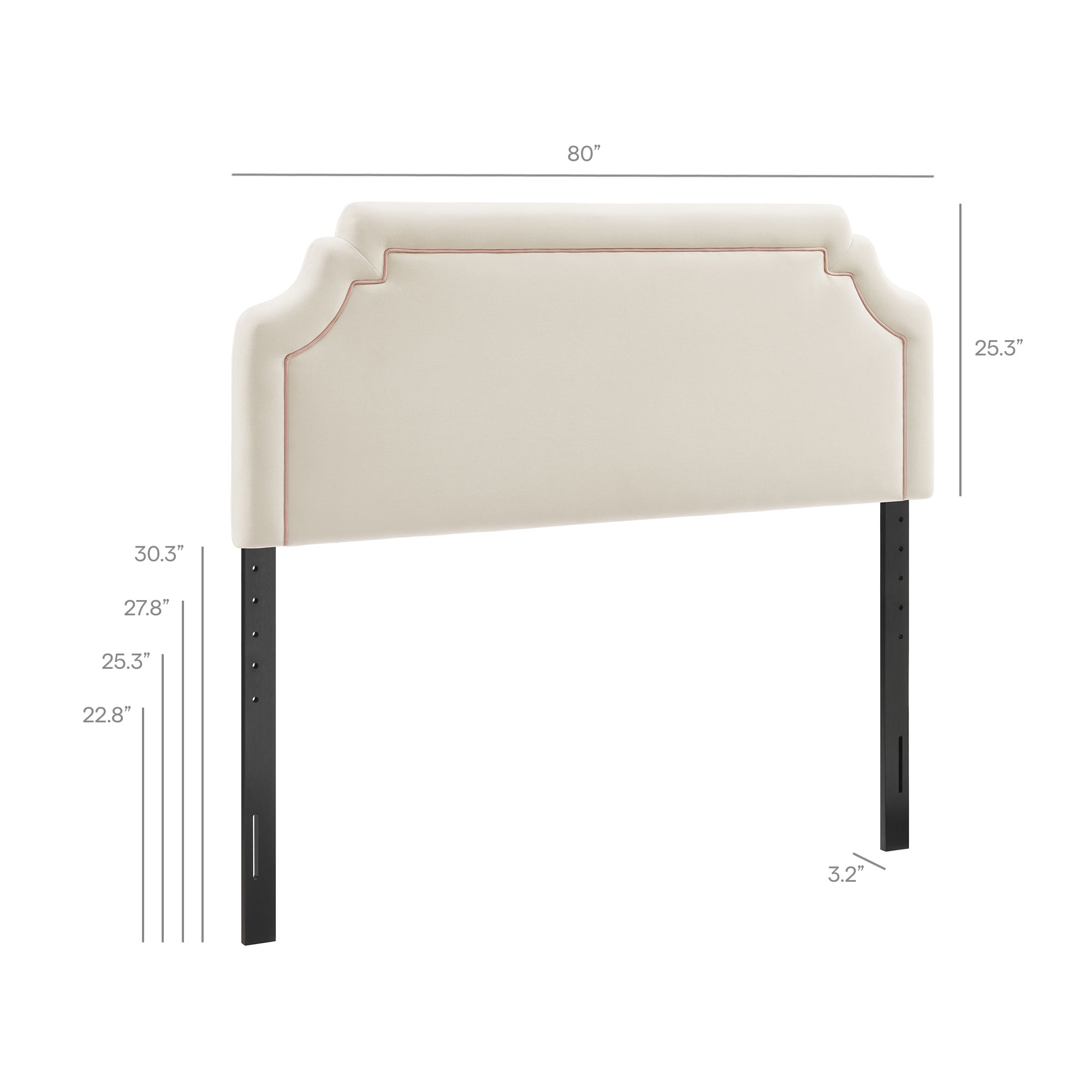 Modway MOD-7332 Magnolia Stain-Resistant Performance Velvet King Size Headboard