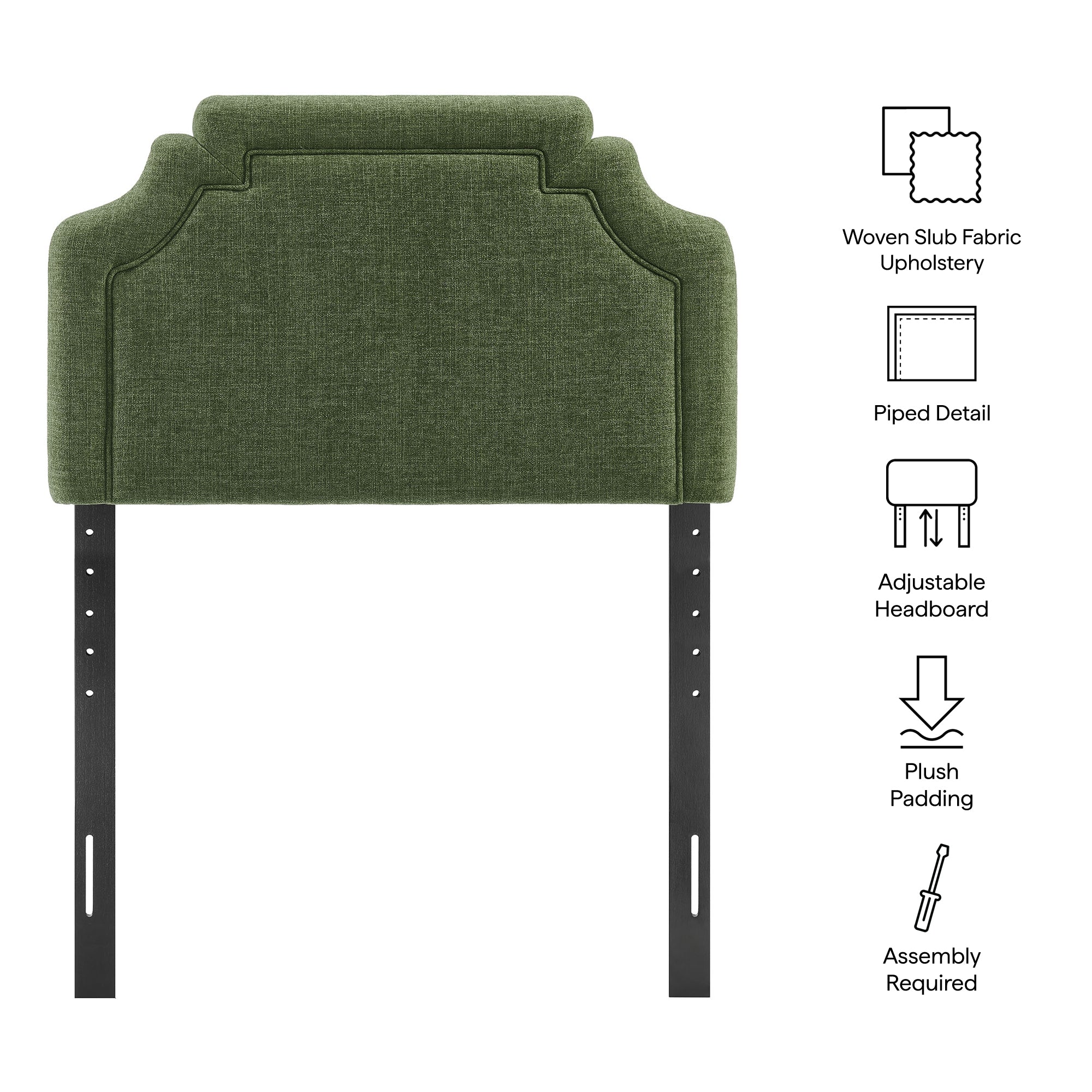 Modway MOD-7333 Magnolia Upholstered Fabric Twin Size Headboard