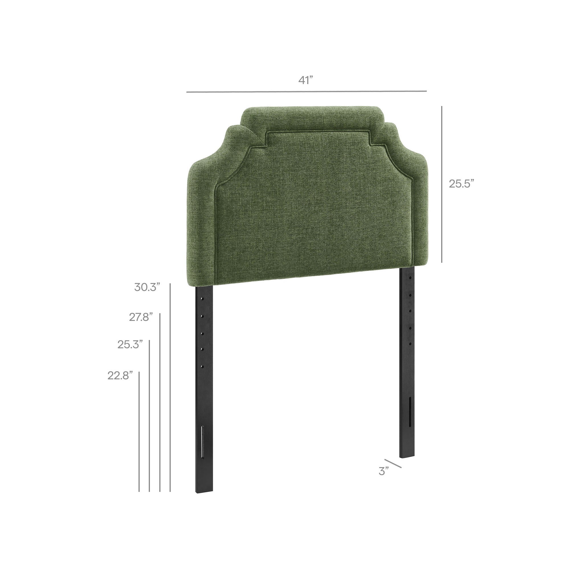 Modway MOD-7333 Magnolia Upholstered Fabric Twin Size Headboard