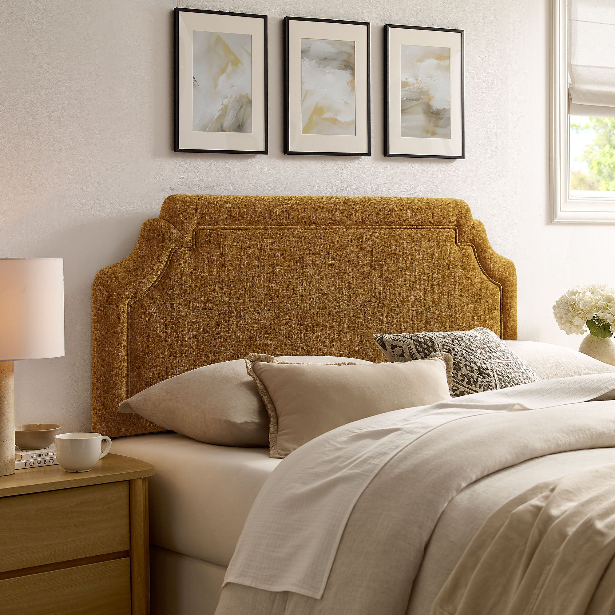 Modway MOD-7334 Magnolia Upholstered Fabric Full Size Headboard