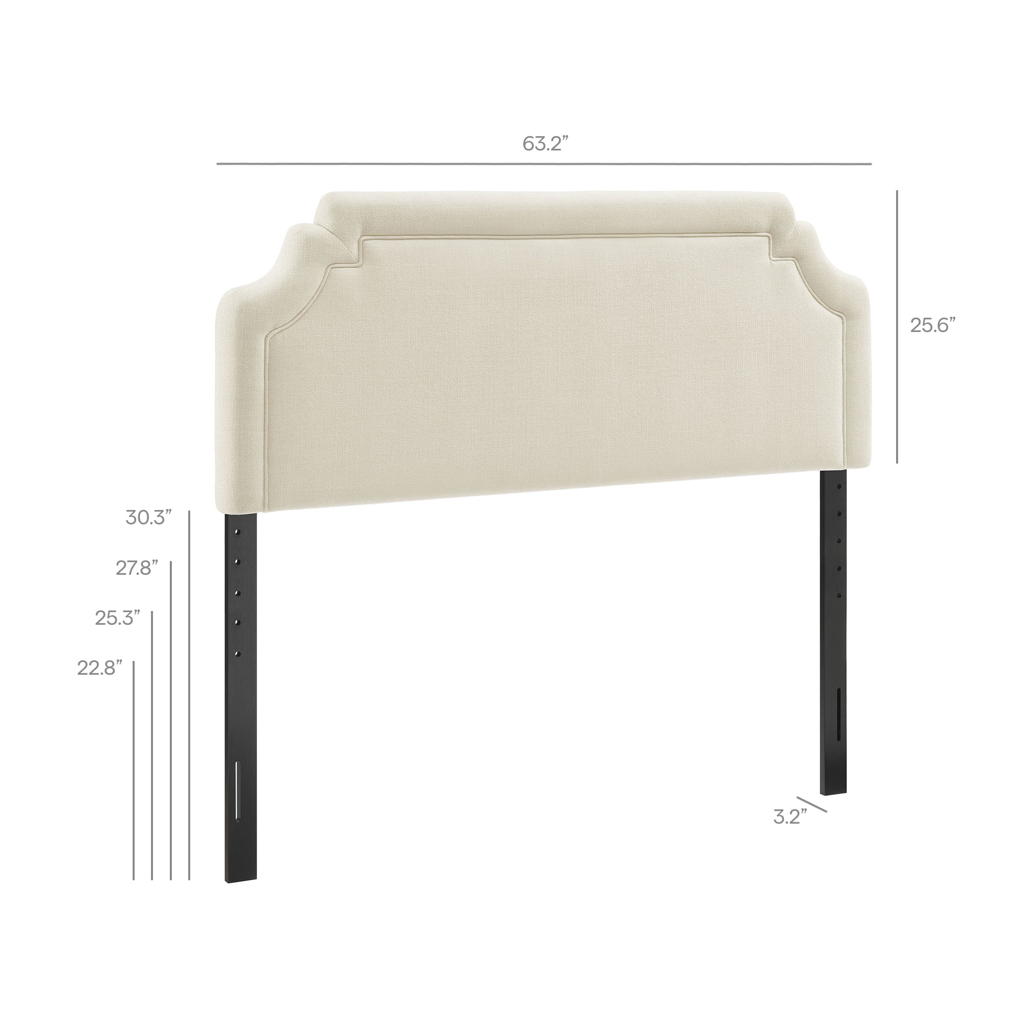 Modway MOD-7335 Magnolia Upholstered Fabric Queen Size Headboard