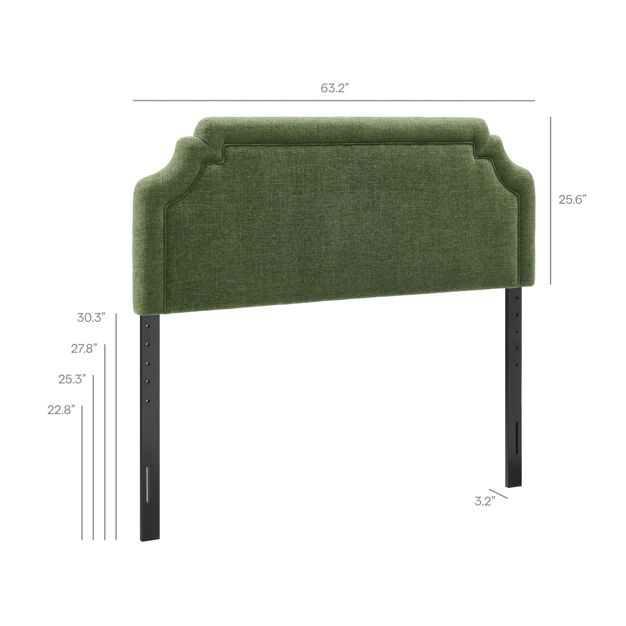 Modway MOD-7335 Magnolia Upholstered Fabric Queen Size Headboard