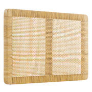 Modway MOD-7337 Sandy Wall Mounted Wood and Rattan Twin Size Headboard