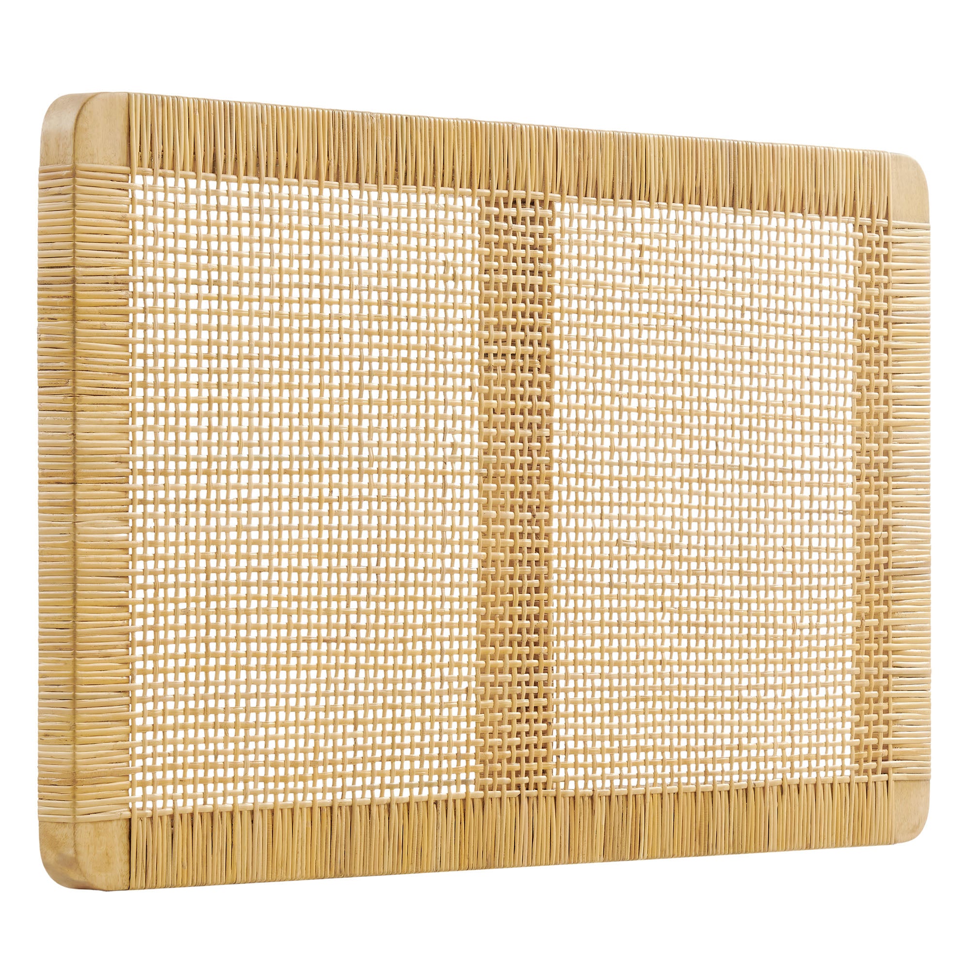 Modway MOD-7337 Sandy Wall Mounted Wood and Rattan Twin Size Headboard