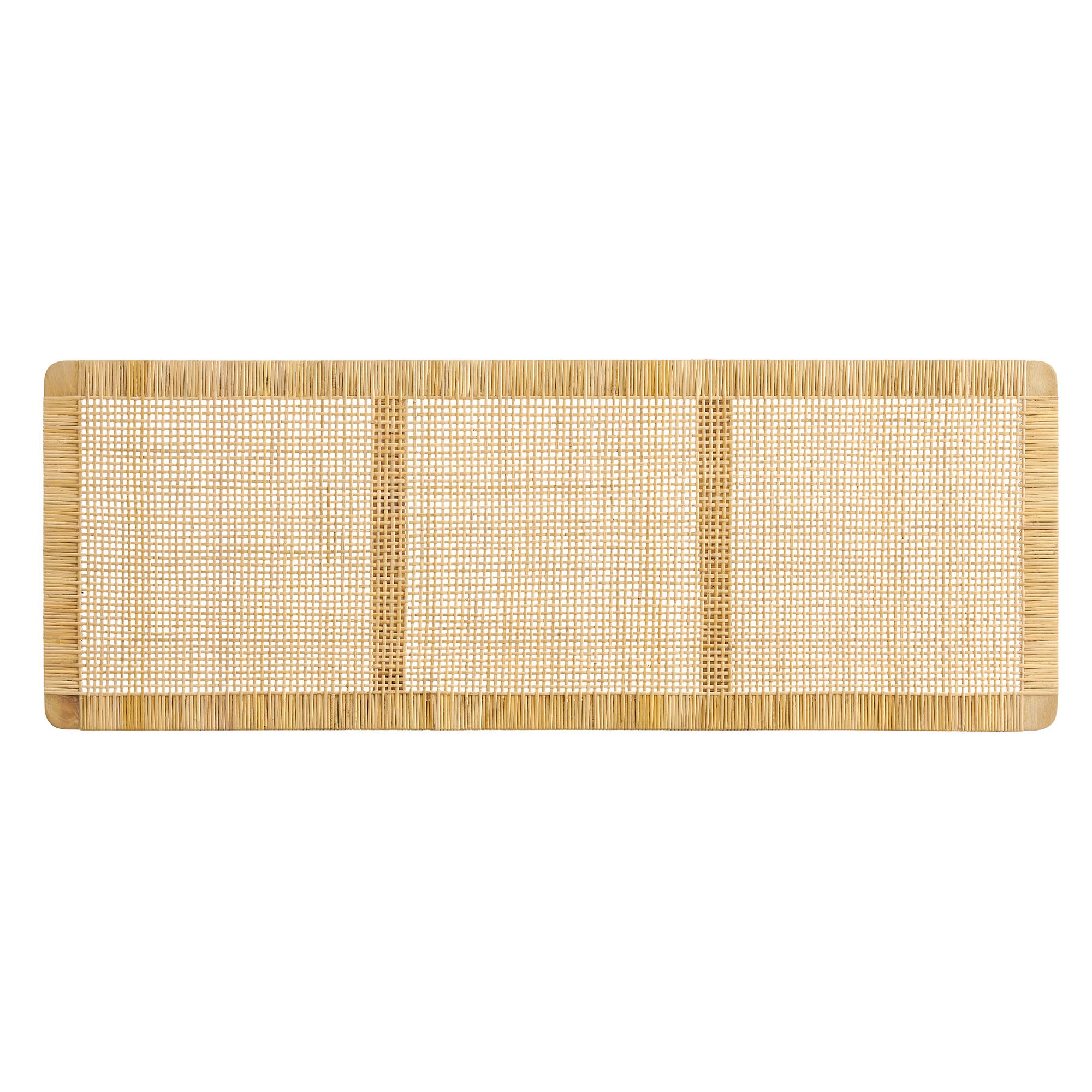 Modway MOD-7340 Sandy Wall Mounted Wood and Rattan King Size Headboard