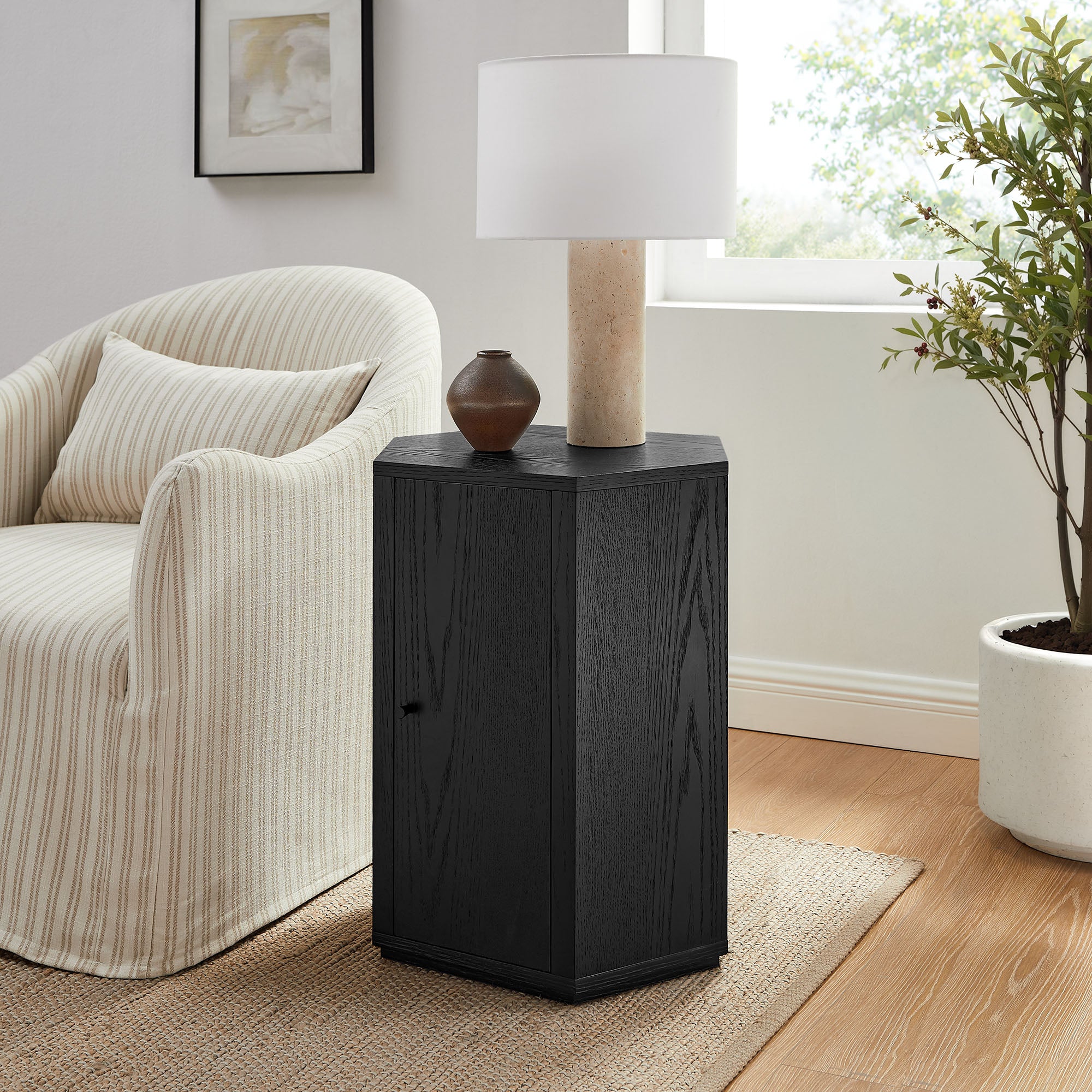 Modway Kade Faceted Wood Side Table MOD-7341