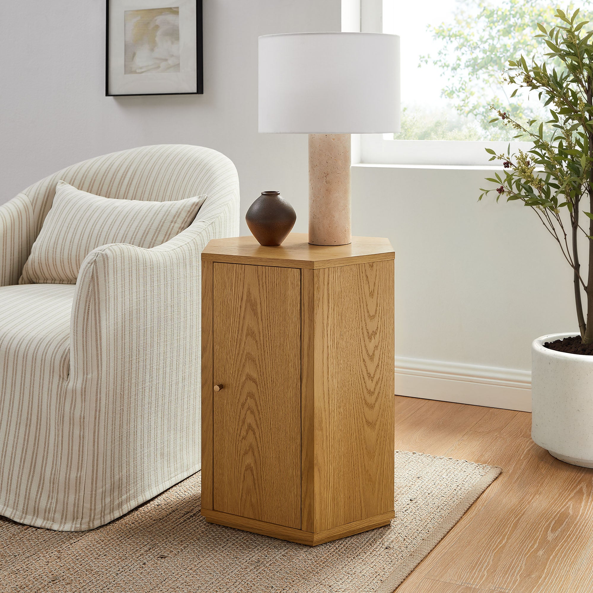 Modway Kade Faceted Wood Side Table MOD-7341