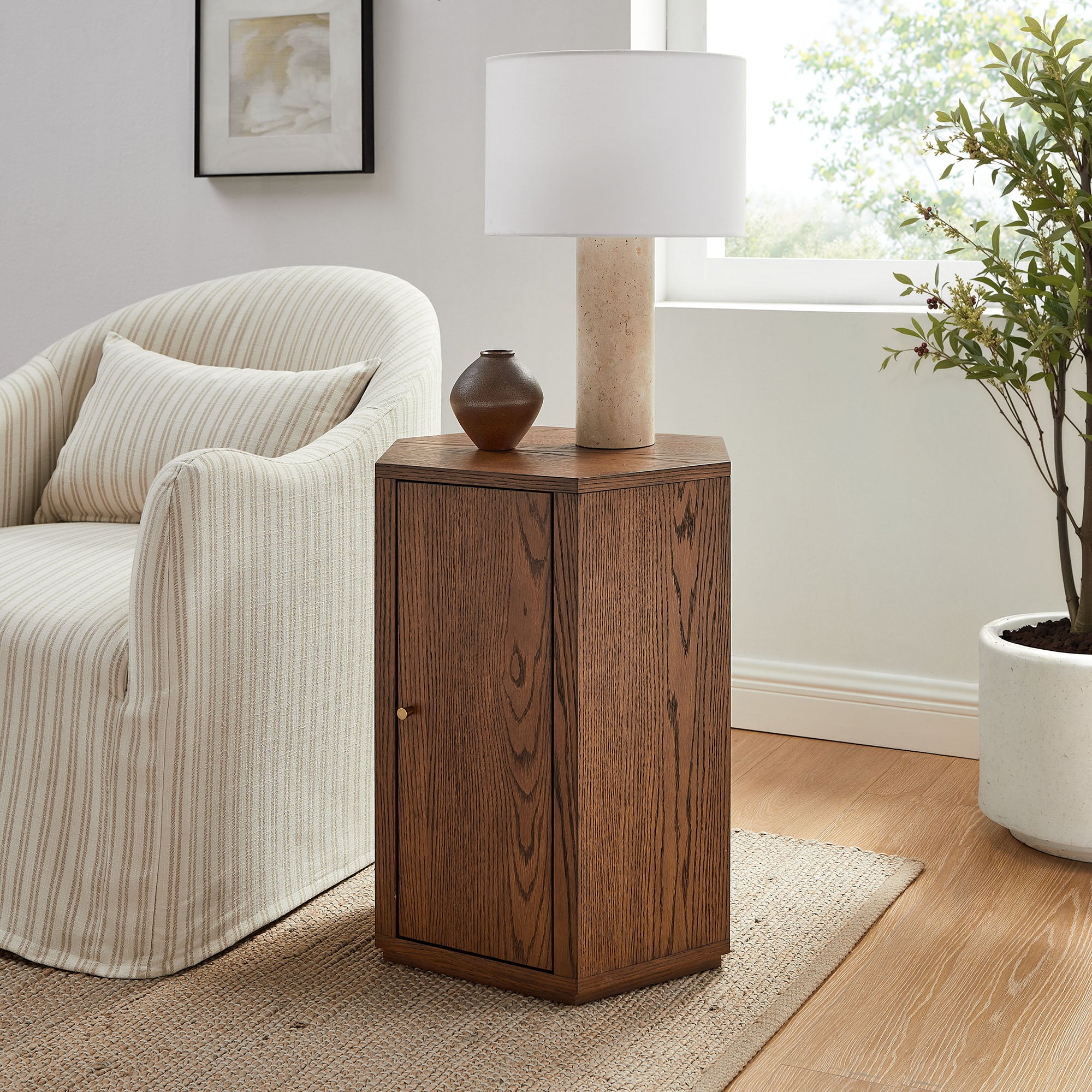 Modway Kade Faceted Wood Side Table MOD-7341