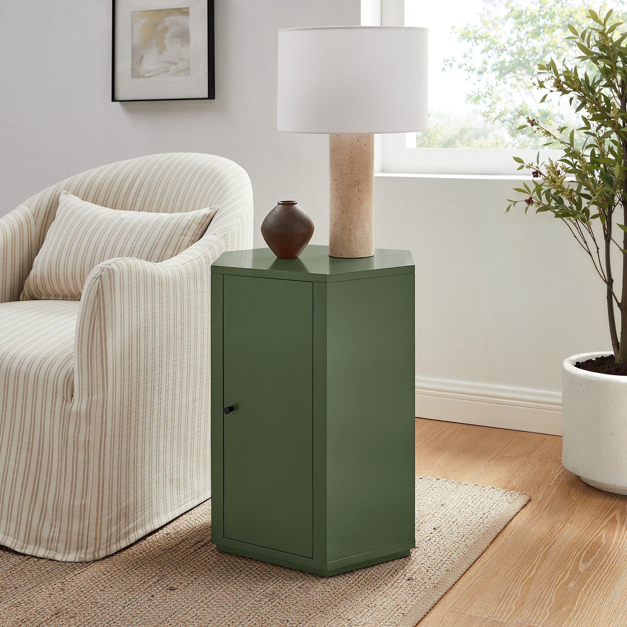 Modway Kade Faceted Semi-Gloss Side Table MOD-7342