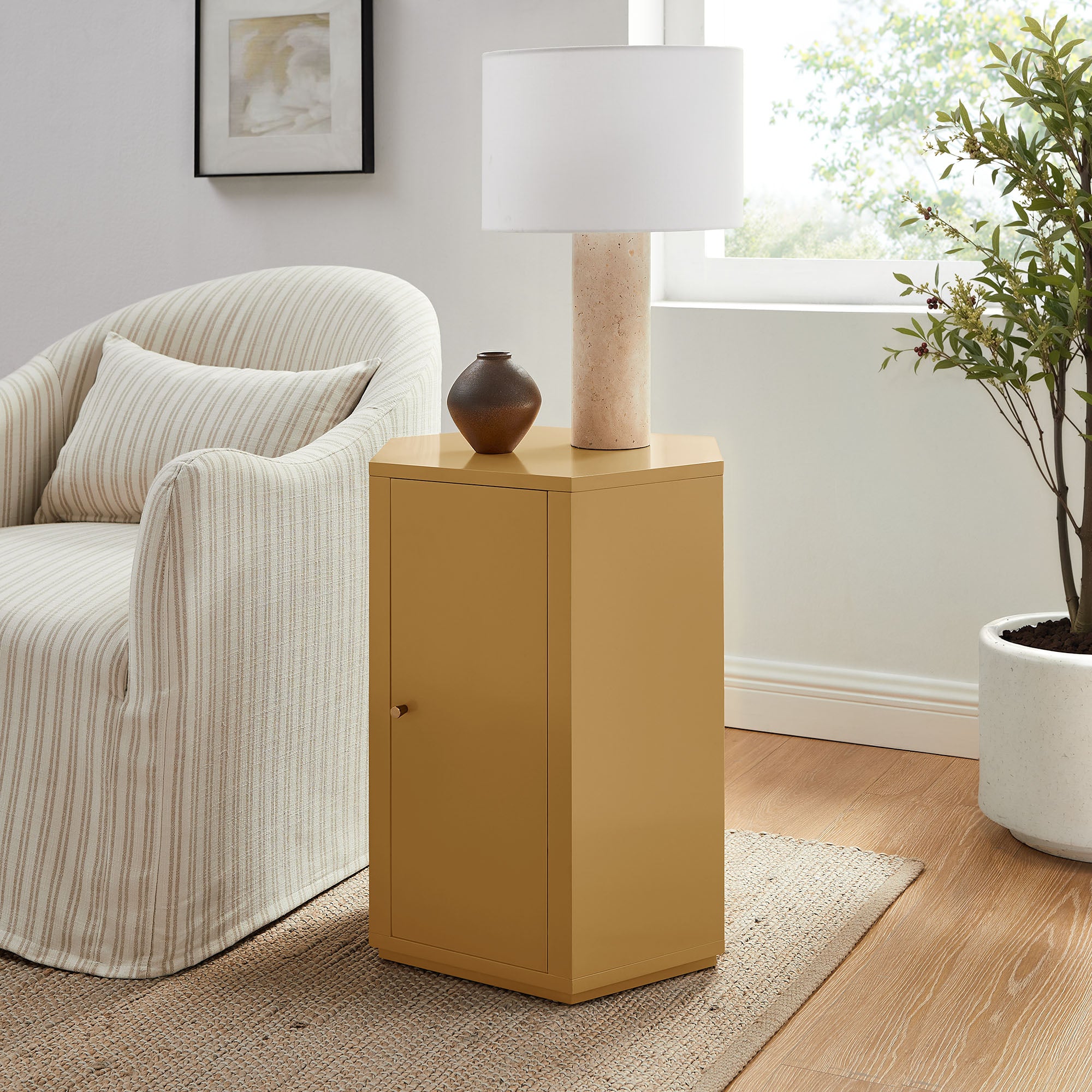 Modway Kade Faceted Semi-Gloss Side Table MOD-7342