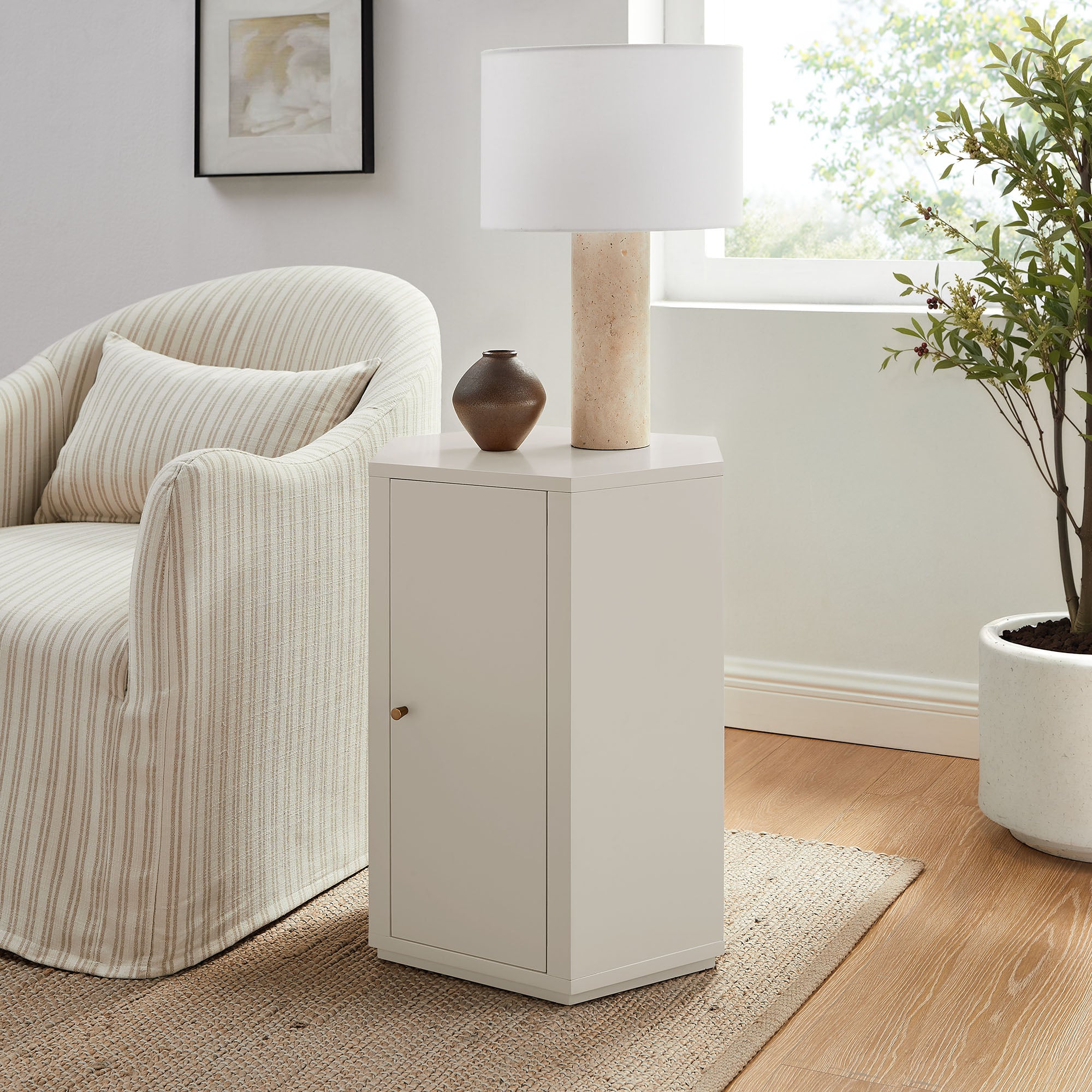 Modway Kade Faceted Semi-Gloss Side Table MOD-7342