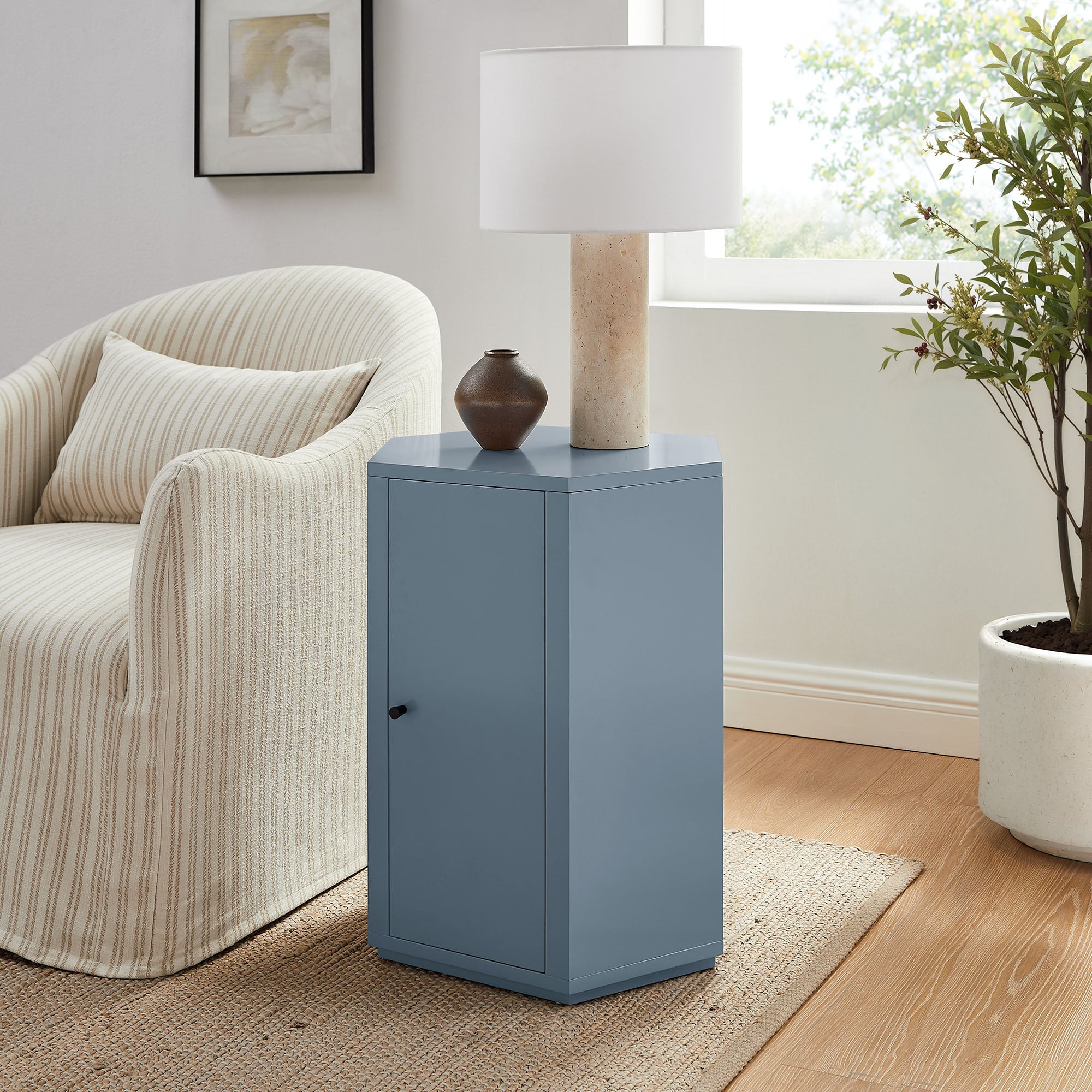 Modway Kade Faceted Semi-Gloss Side Table MOD-7342