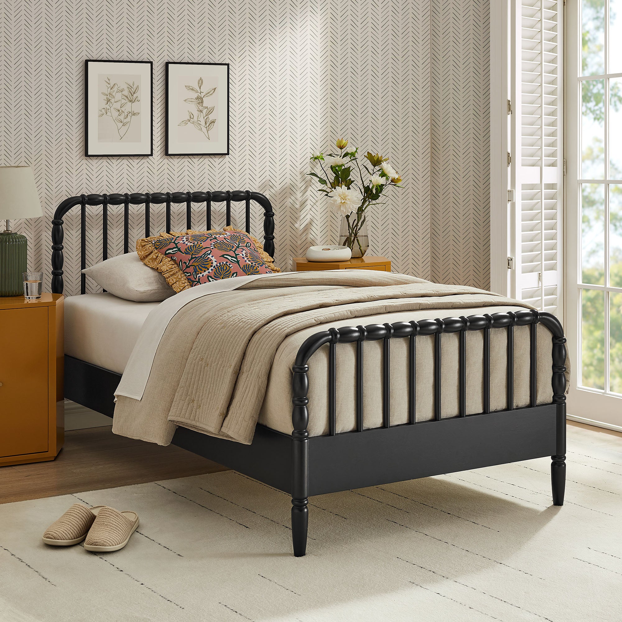 Modway Arlette Twin Size Wood Spindle Bed Frame MOD-7359