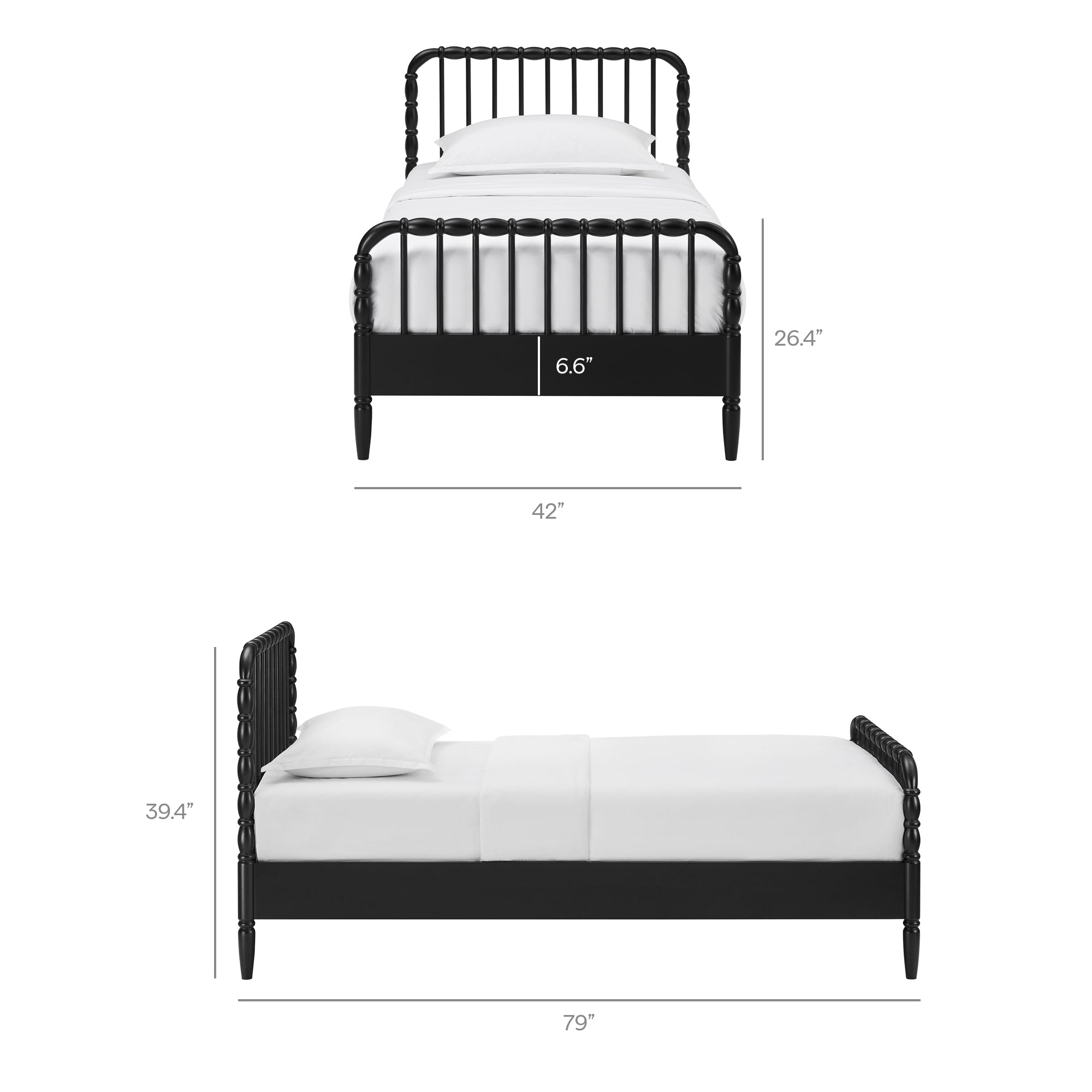 Modway Arlette Twin Size Wood Spindle Bed Frame MOD-7359
