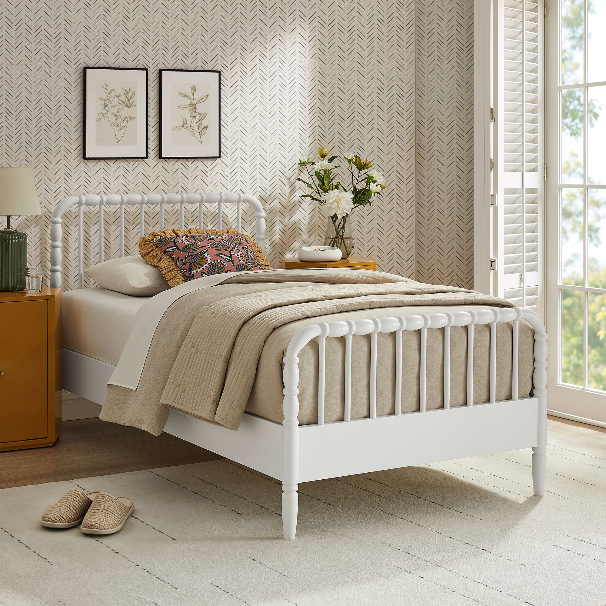 Modway Arlette Twin Size Wood Spindle Bed Frame MOD-7359