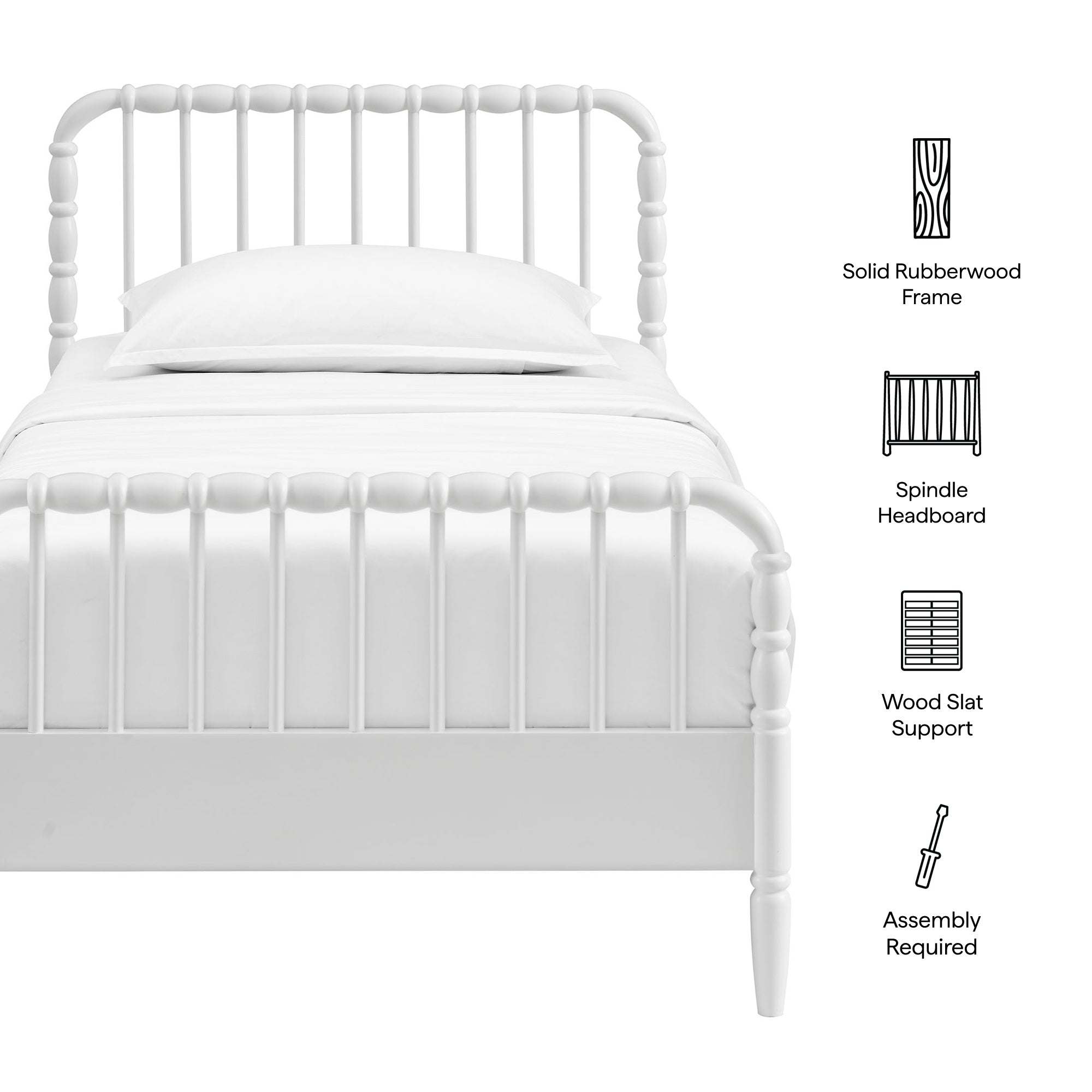 Modway Arlette Twin Size Wood Spindle Bed Frame MOD-7359