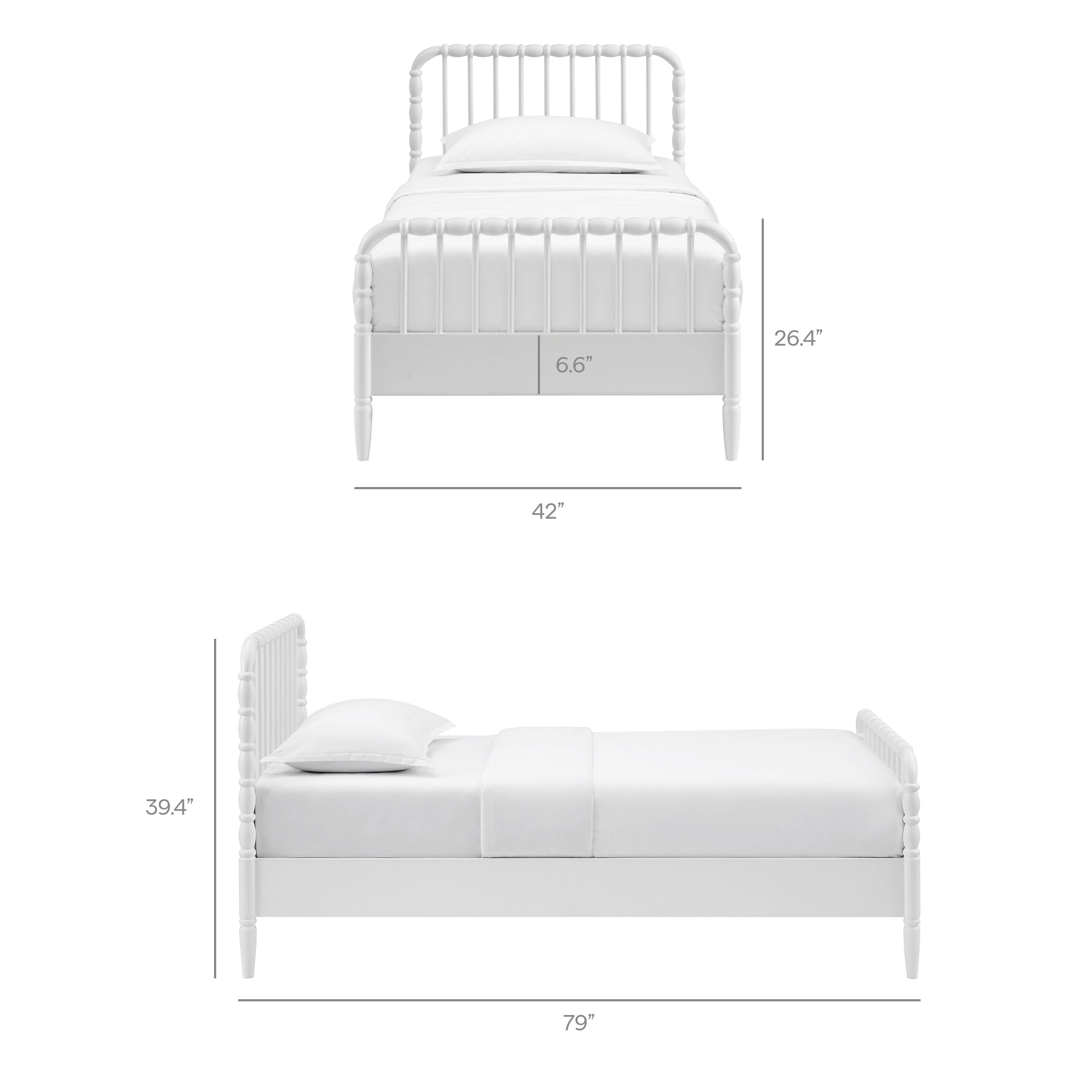 Modway Arlette Twin Size Wood Spindle Bed Frame MOD-7359