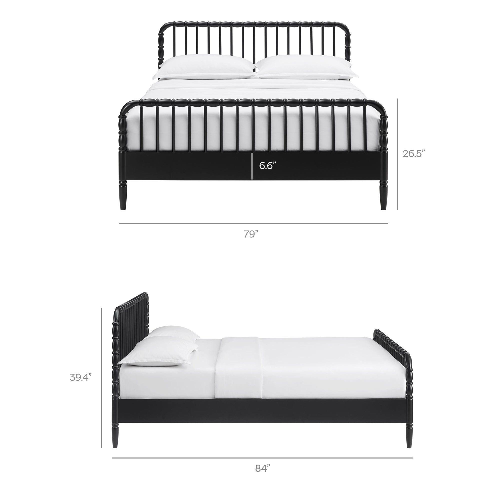 Modway Arlette King Size Wood Spindle Bed Frame MOD-7362