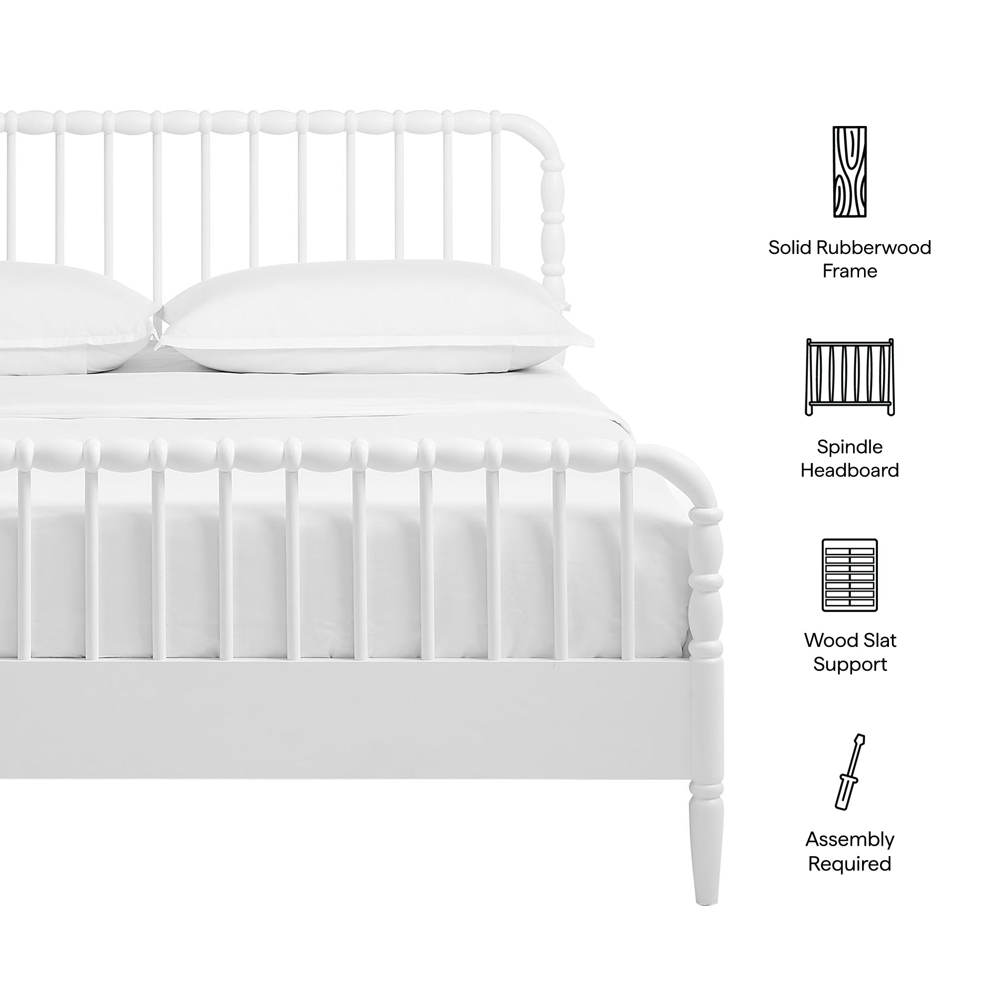 Modway Arlette King Size Wood Spindle Bed Frame MOD-7362