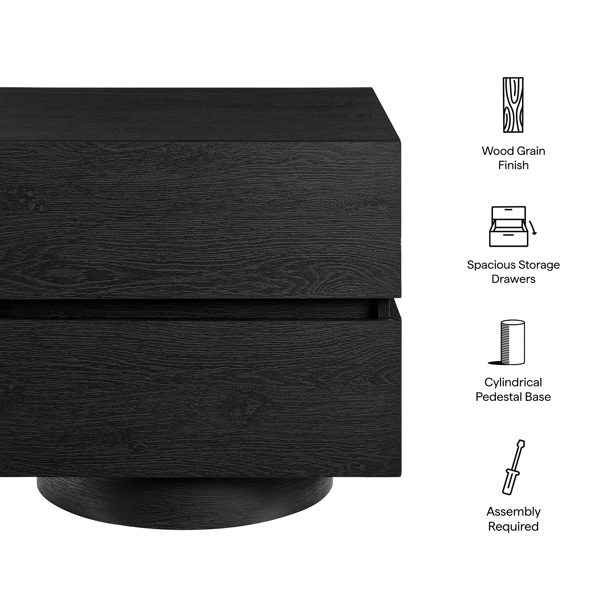 Modway Koval Floating Pedestal 2-Drawer Nightstand MOD-7804