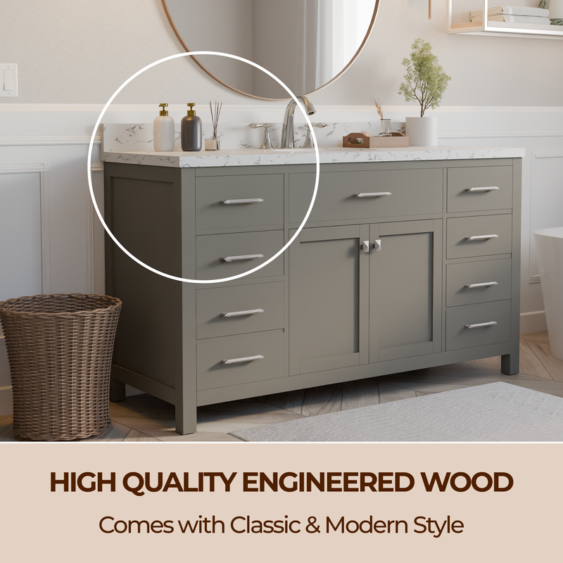 Caroline 60" Single Bath Vanity