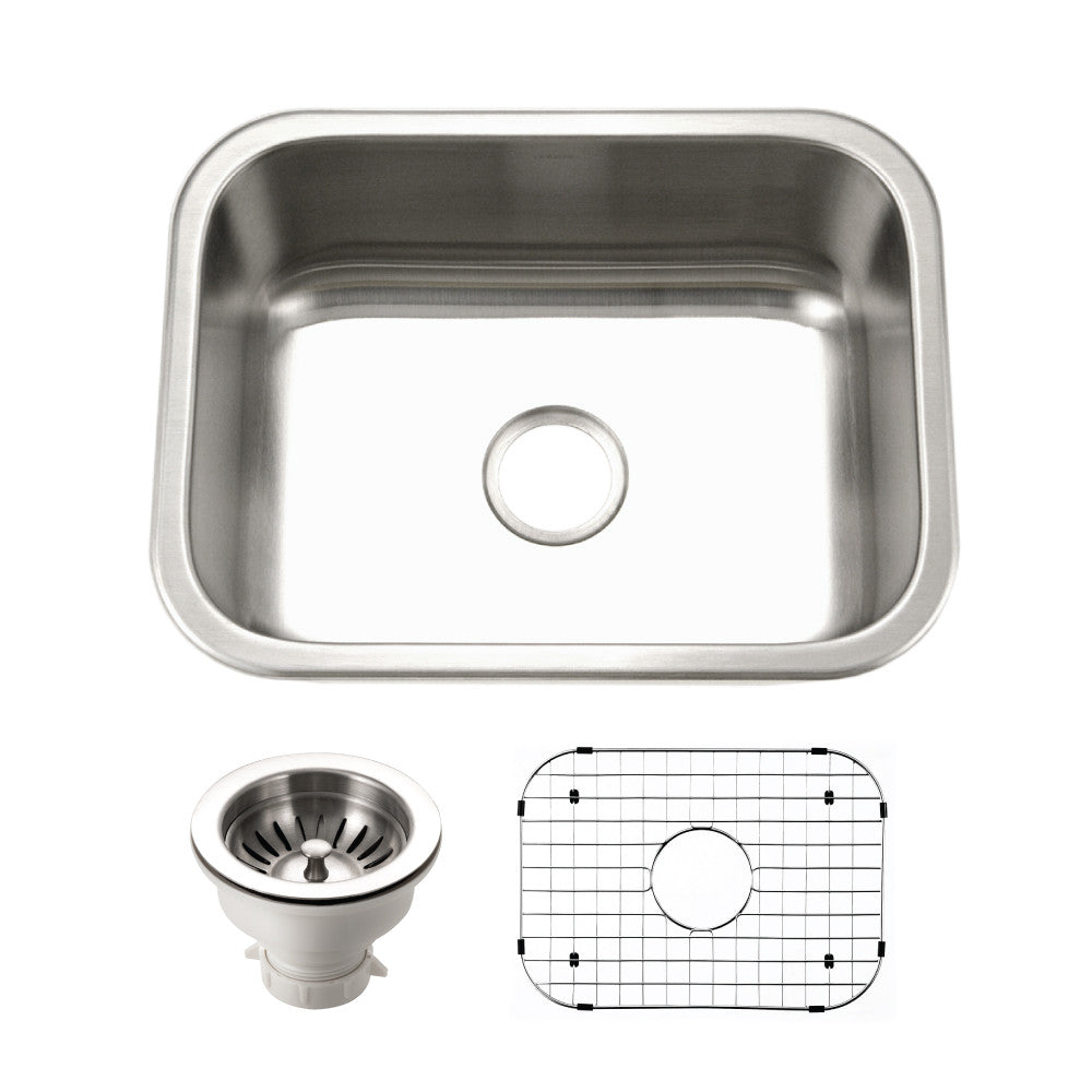 Houzer Medallion  23 inch Stainless Steel Undermount 9 inch Deep Single Bowl Kitchen Sink - MS-2309