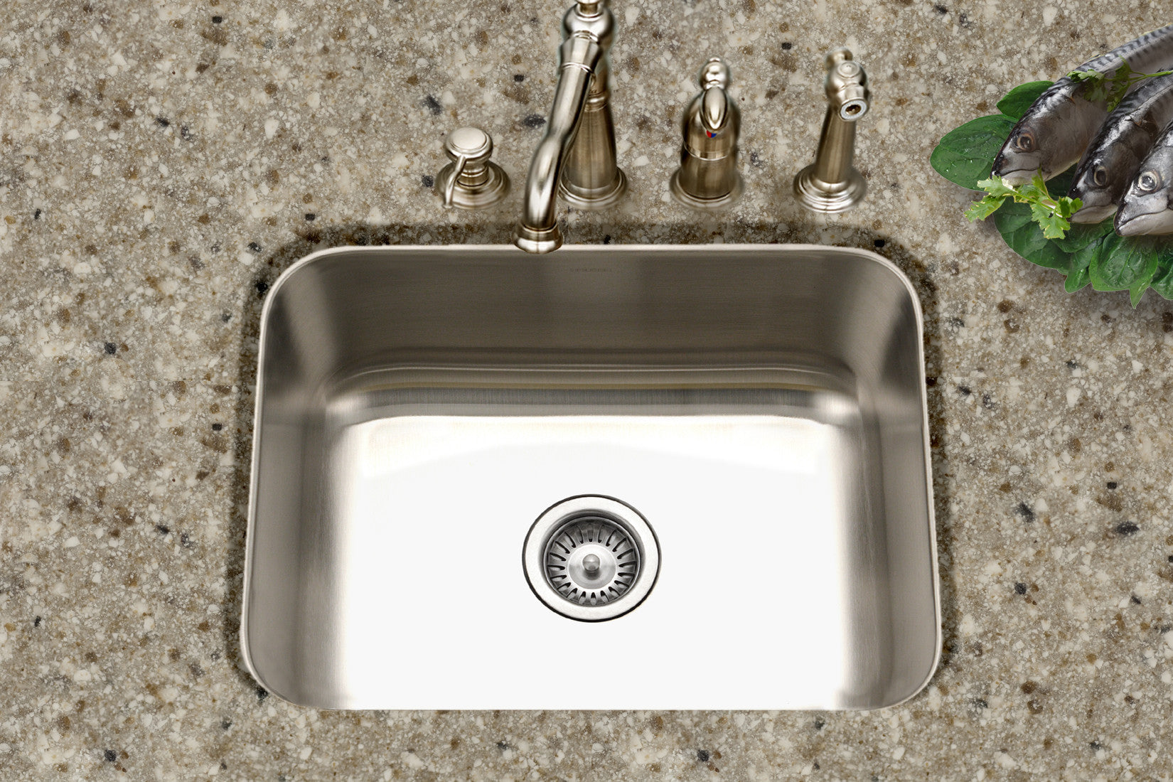 Houzer Medallion  23 inch Stainless Steel Undermount 9 inch Deep Single Bowl Kitchen Sink - MS-2309