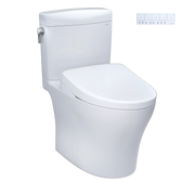 TOTO MW4364726CEMFGNA Aquia® IV Cube - WASHLET®+ S7 Two-Piece Toilet - 1.28 GPF & 0.9 GPF