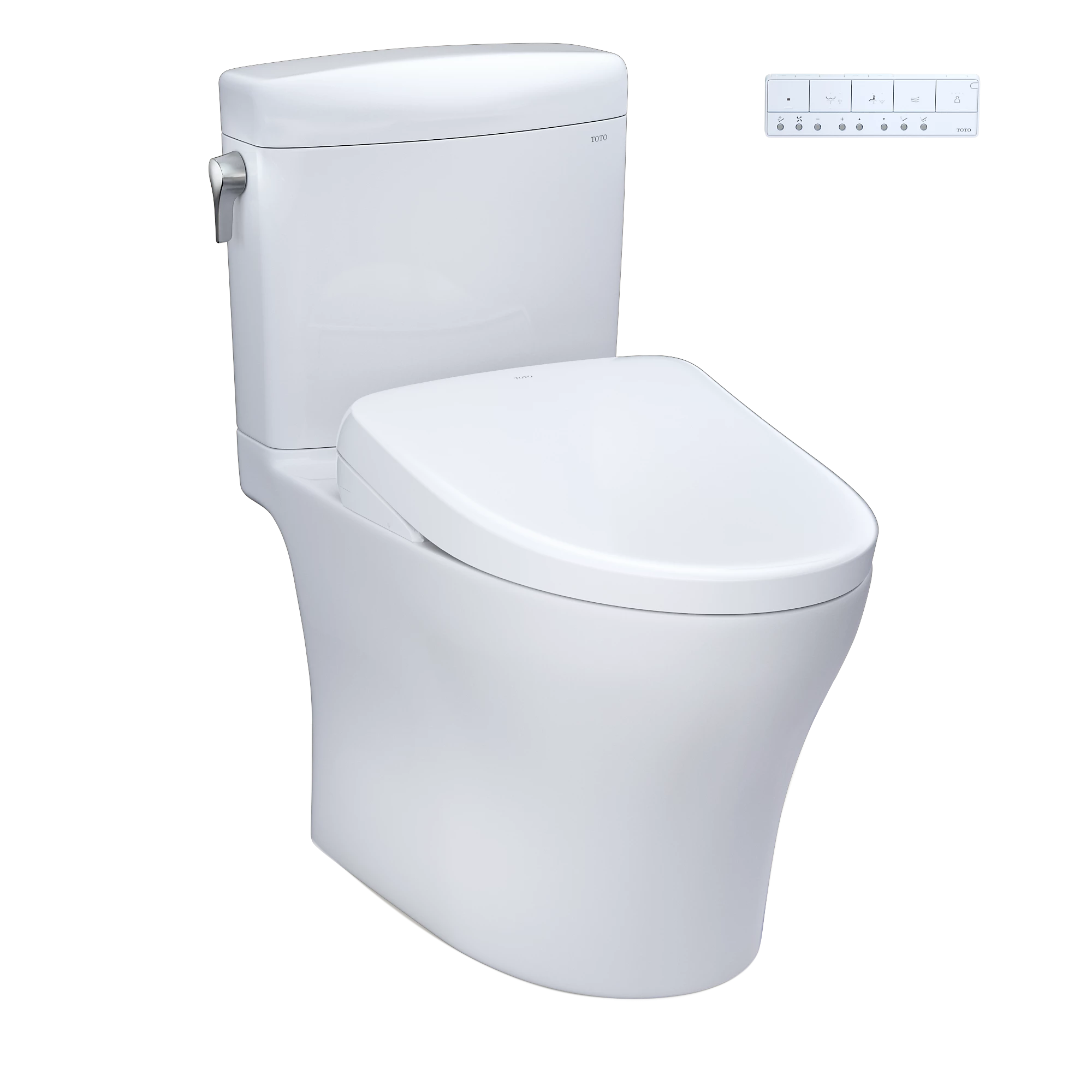 TOTO MW4364726CEMFGNA Aquia® IV Cube - WASHLET®+ S7 Two-Piece Toilet - 1.28 GPF & 0.9 GPF