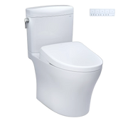 TOTO MW4364736CEMFGNA Aquia® IV Cube - WASHLET®+ S7A Two-Piece Toilet - 1.28 GPF & 0.9 GPF