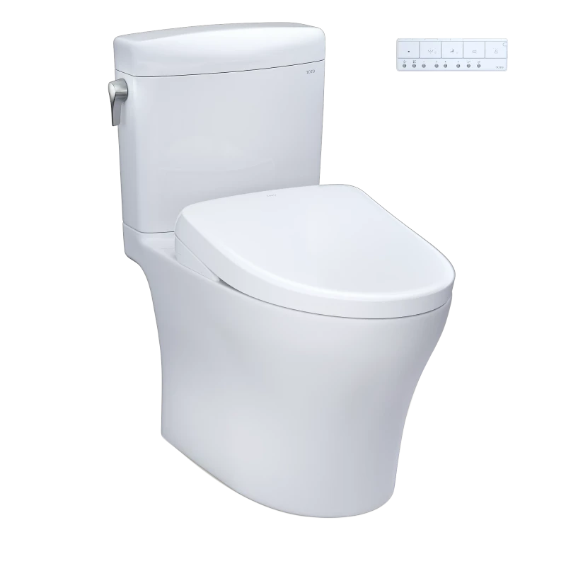 TOTO MW4364736CEMFGNA Aquia® IV Cube - WASHLET®+ S7A Two-Piece Toilet - 1.28 GPF & 0.9 GPF
