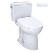 TOTO MW7764726CEFGA Drake® WASHLET®+ S7 Two-Piece Toilet - 1.28 GPF - Universal Height