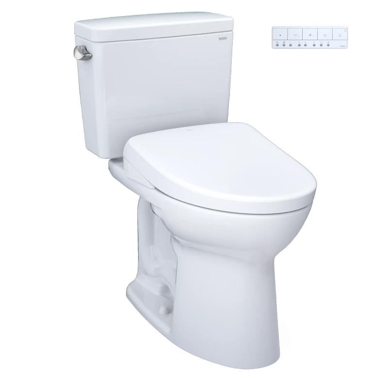 TOTO MW7764726CEFGA Drake® WASHLET®+ S7 Two-Piece Toilet - 1.28 GPF - Universal Height