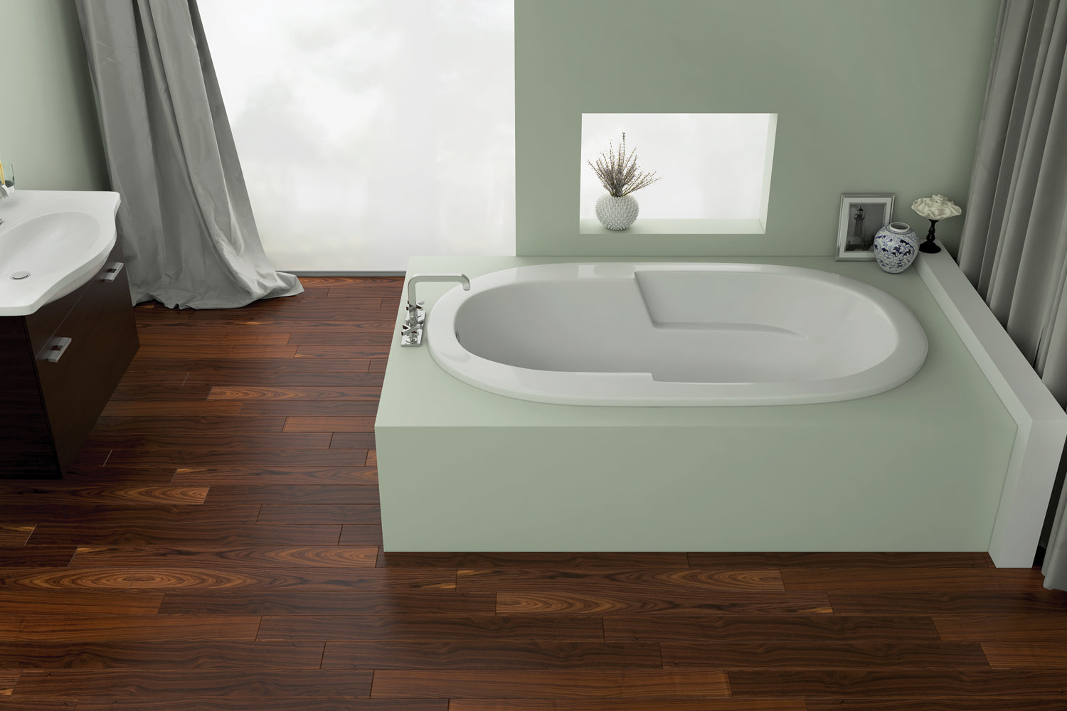 Americh Madison Oval 6642 - Tub Only Drop-in Bathtub OM6642T-WH