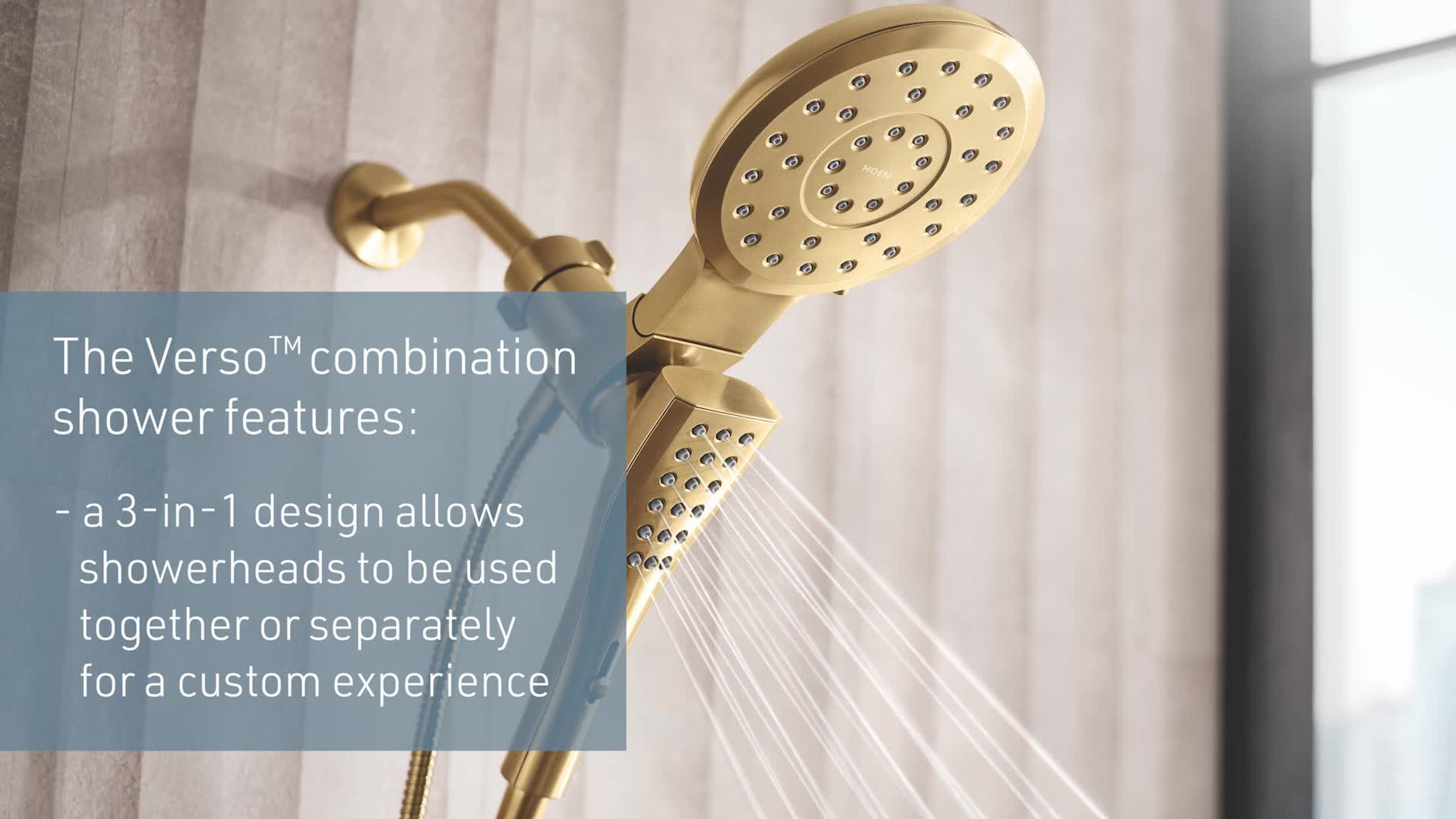 Moen Verso Combination Shower with Infiniti Dial and Magnetix