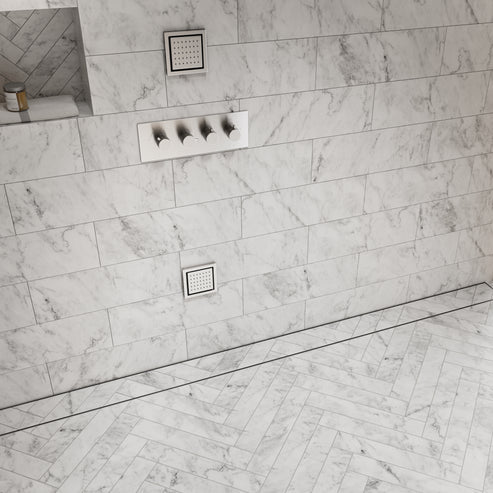 Mist (Tile-In) Adjustable Delmar Linear Drain 3" High Flow