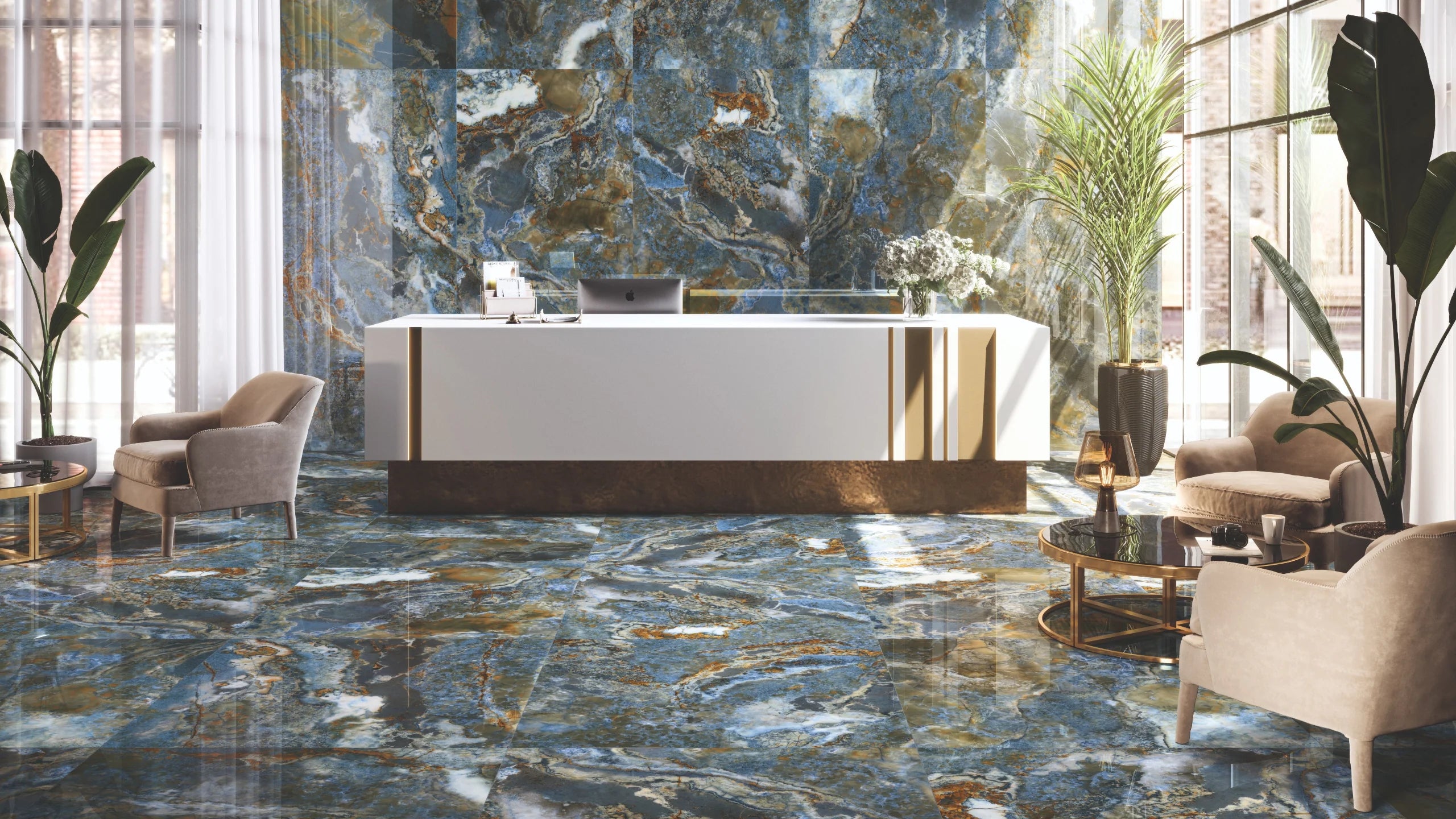 Onyx Lux Super Polished Porcelain Tile – Multiple Colors and Large Formats