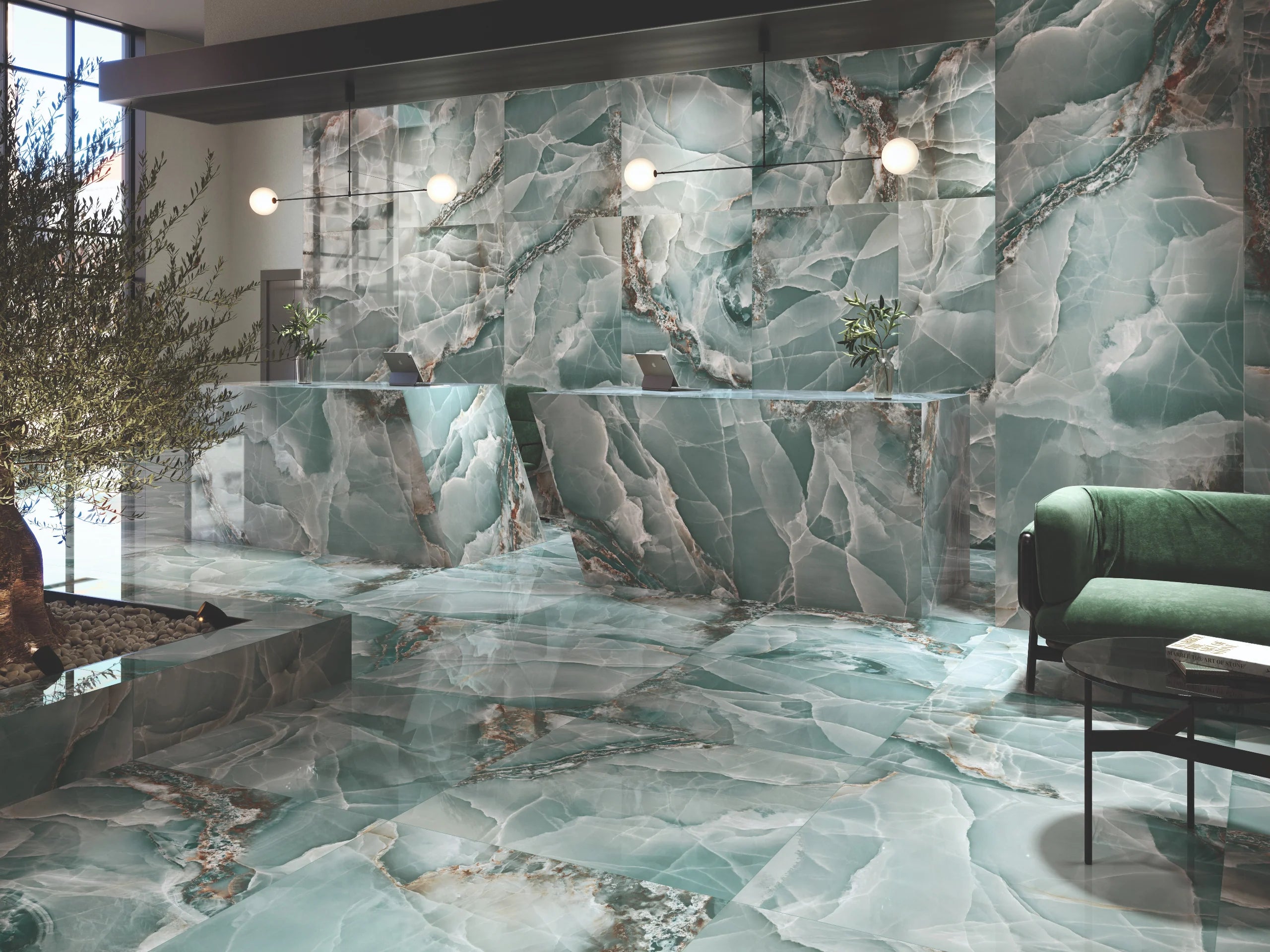 Onyx Lux Super Polished Porcelain Tile – Multiple Colors and Large Formats