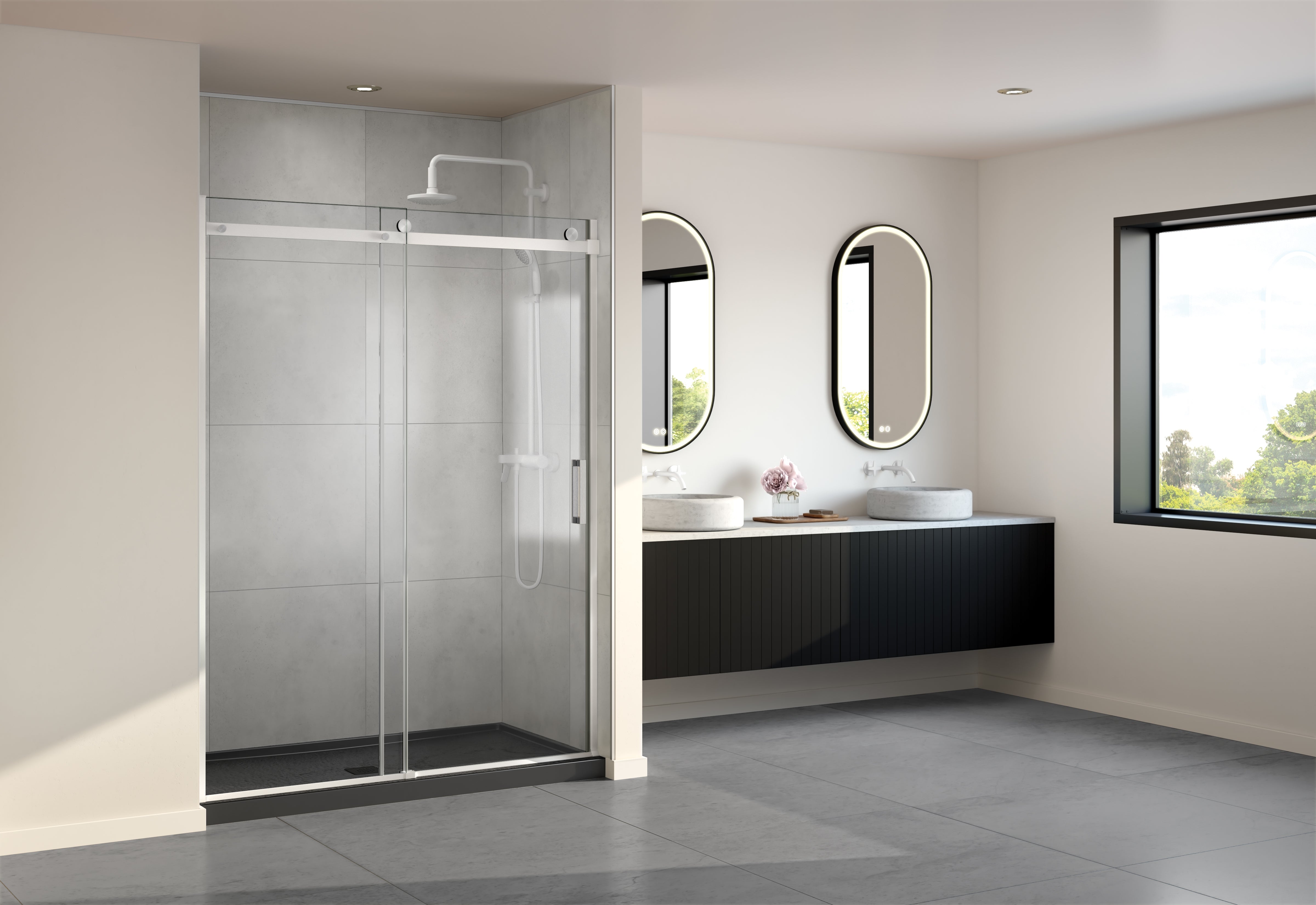 Fleurco Horizon In-Line Sliding Shower Door