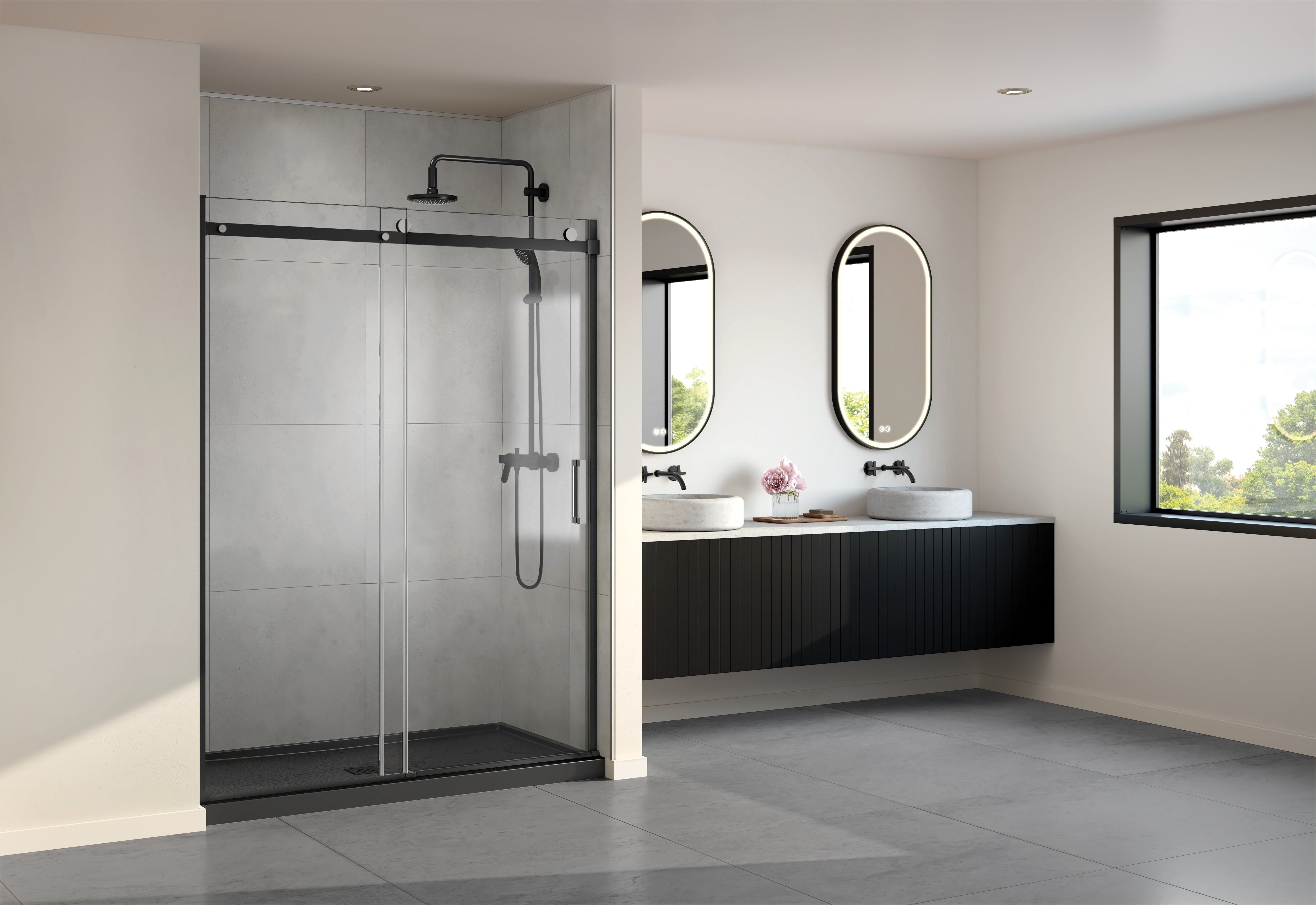 Fleurco Horizon In-Line Sliding Shower Door