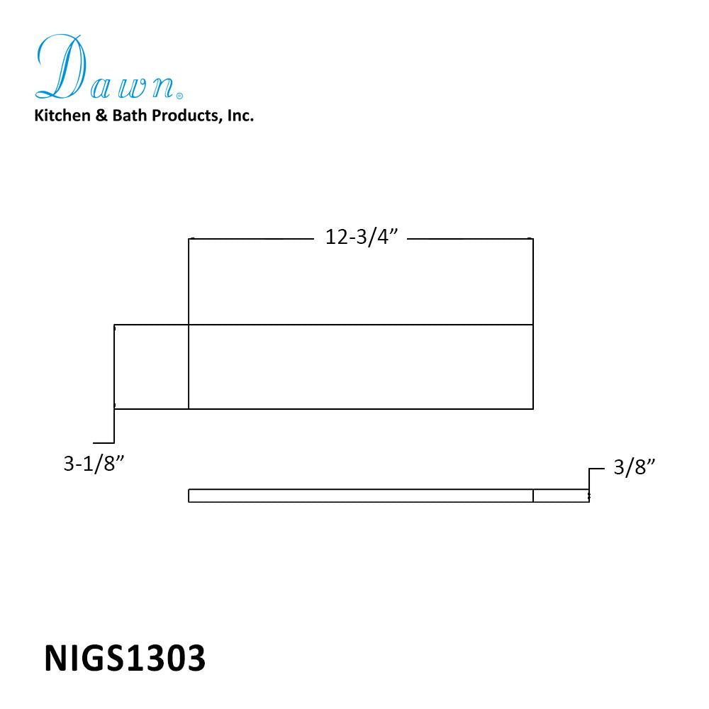 Dawn Glass Shelf for Niche NIGS1303